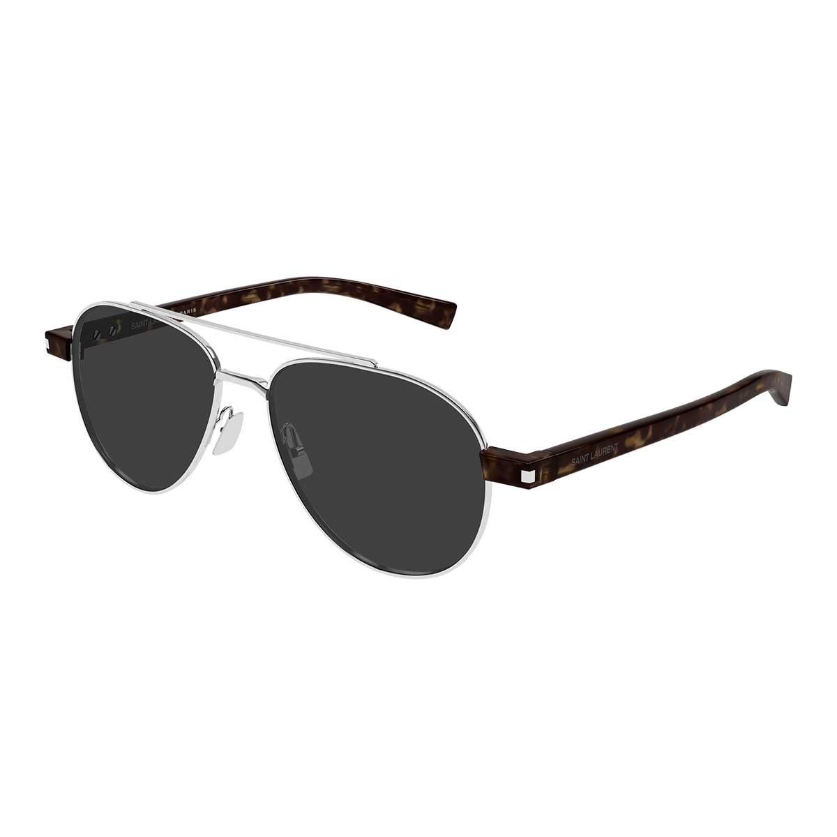 Saint Laurent Occhiali da Sole SL 843 002 ArgentoMarrone/Grigio Uomo 2