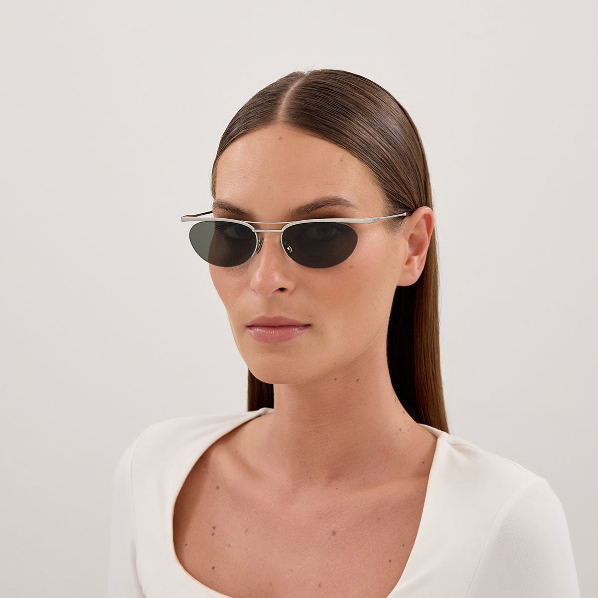 Saint Laurent Occhiali da Sole SL 862 002 Argento/Grigio Unisex