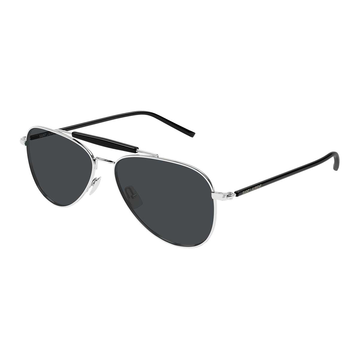 Saint Laurent Occhiali da Sole SL 864 002 ArgentoNero/Grigio Uomo