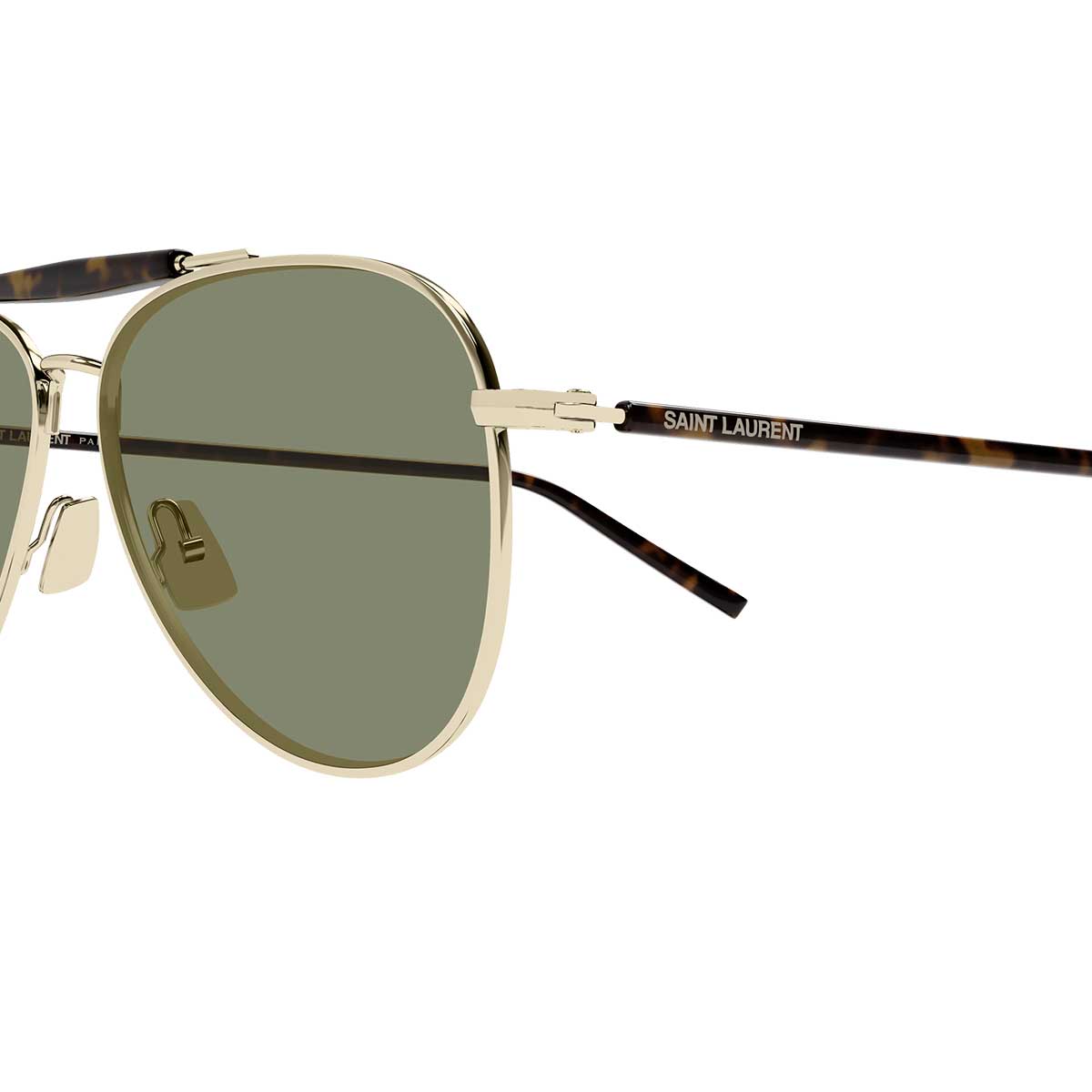 Saint Laurent Occhiali da Sole SL 864 003 OroMarrone/Verde Uomo