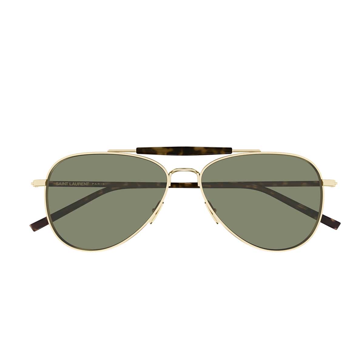 Saint Laurent Occhiali da Sole SL 864 003 OroMarrone/Verde Uomo