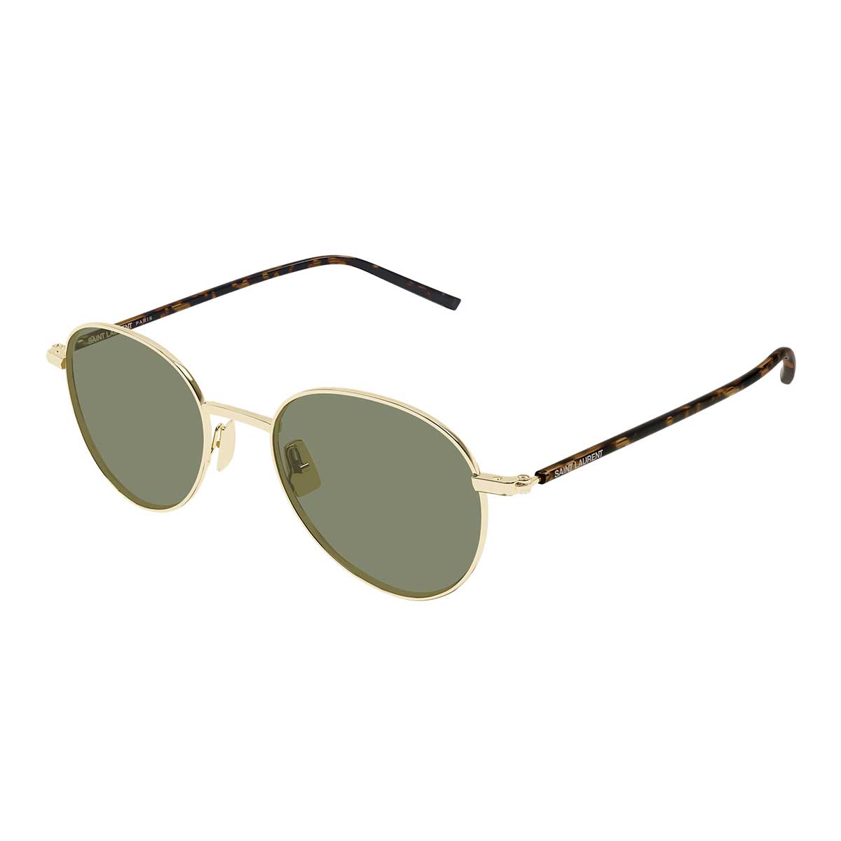 Saint Laurent Occhiali da Sole SL 865 003 OroMarrone/Verde Uomo