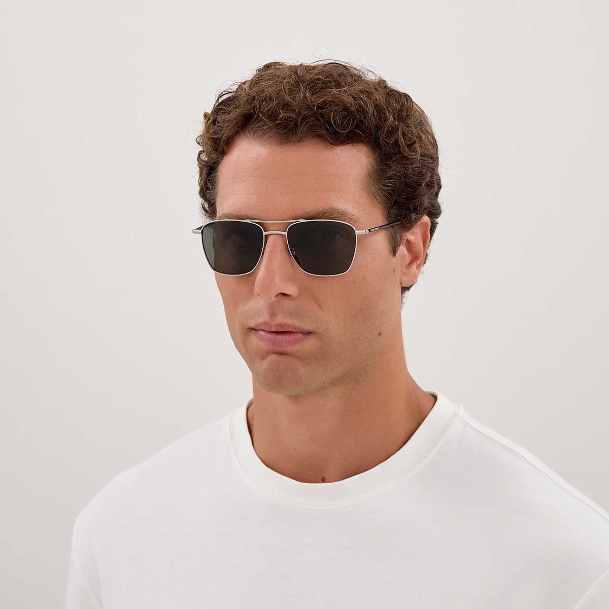 Saint Laurent Occhiali da Sole SL 866 002 ArgentoNero/Grigio Uomo