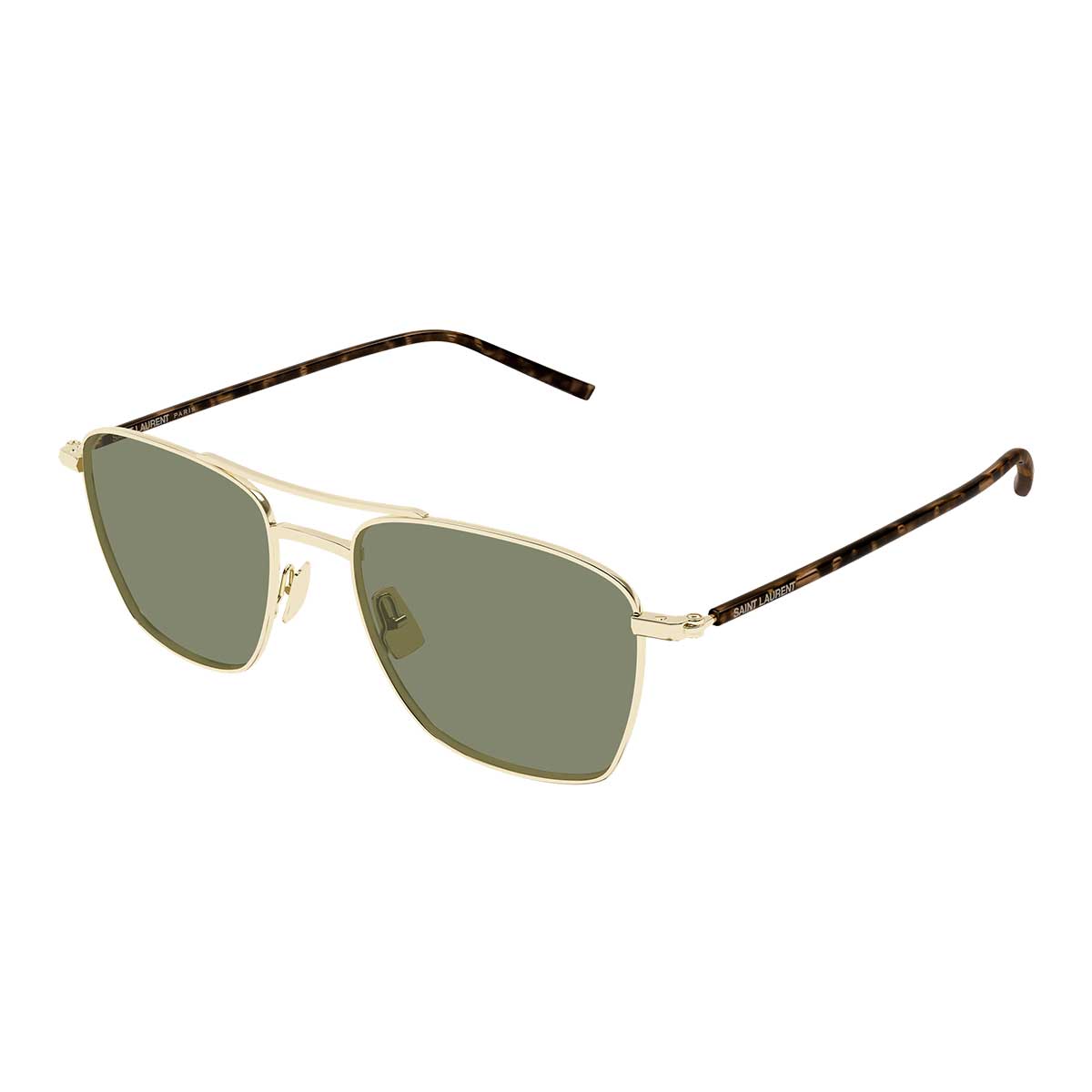 Saint Laurent Occhiali da Sole SL 866 003 OroMarrone/Verde Uomo