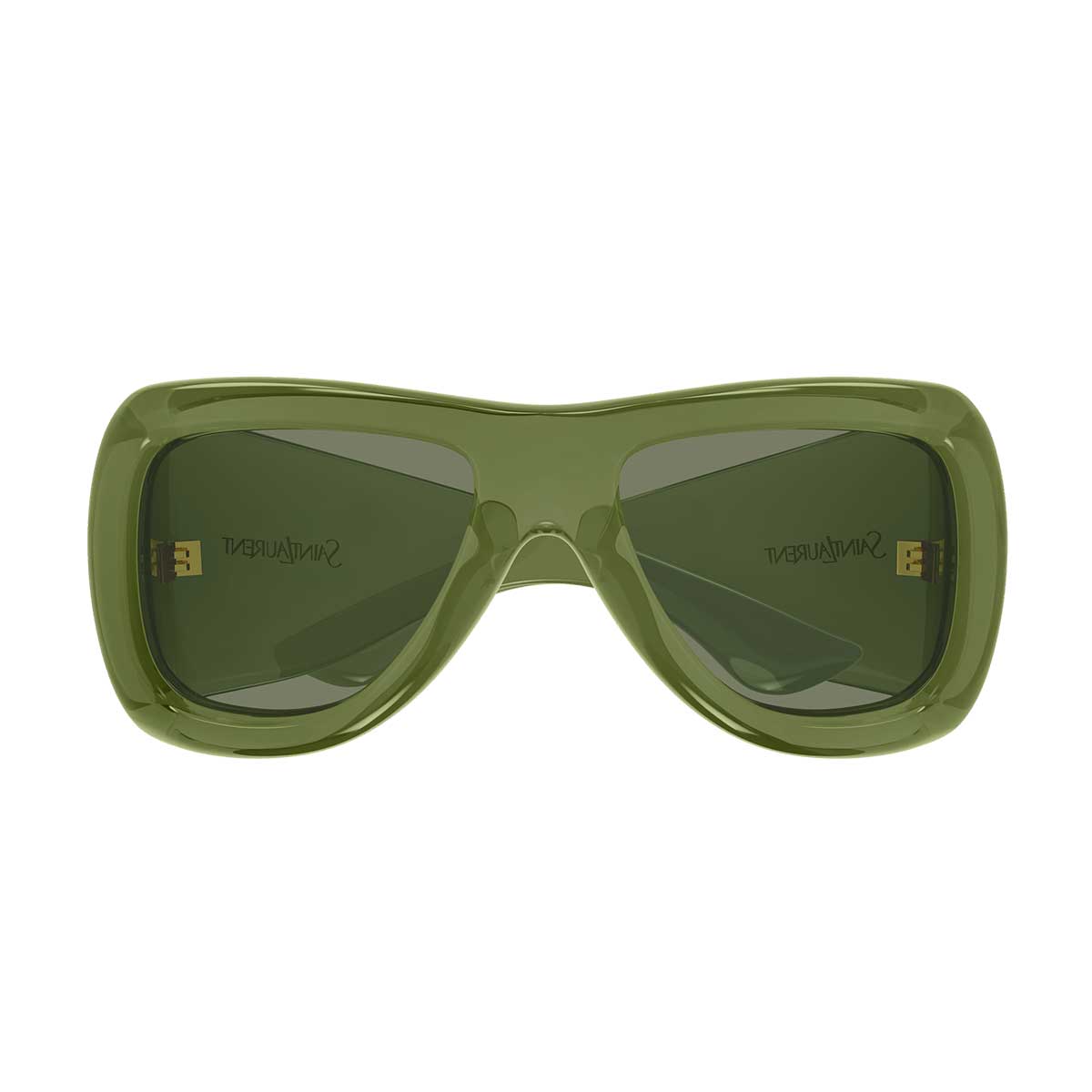 Saint Laurent Occhiali da Sole SL 902 HOWL 010 Verde/Verde Donna