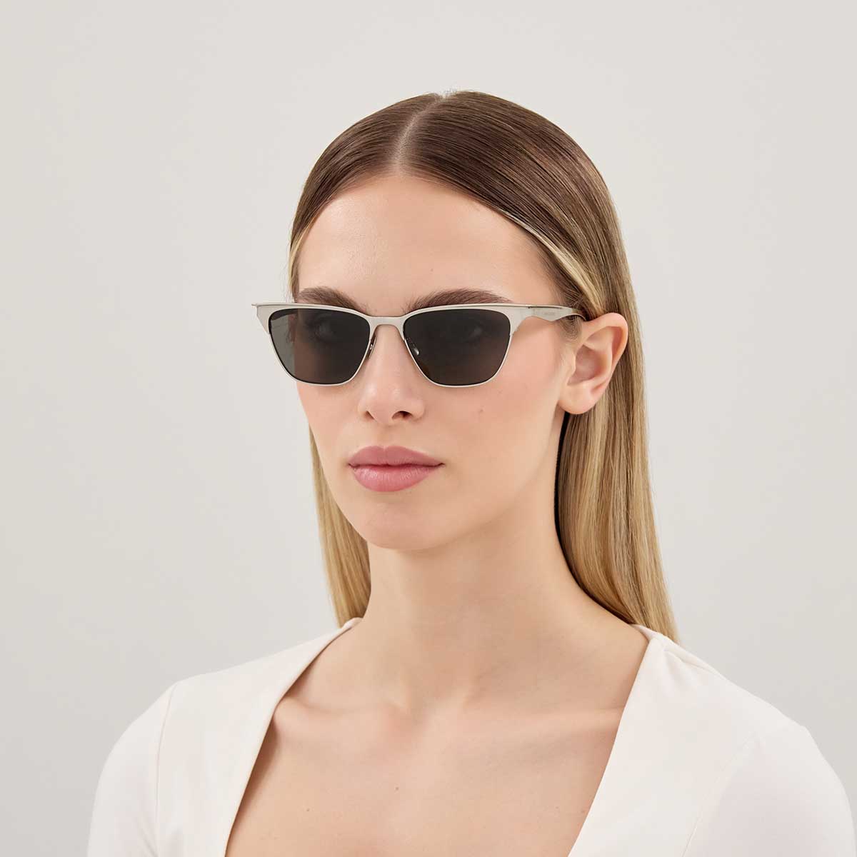 Saint Laurent Occhiali da Sole SL 920 001 Argento/Grigio Donna 4