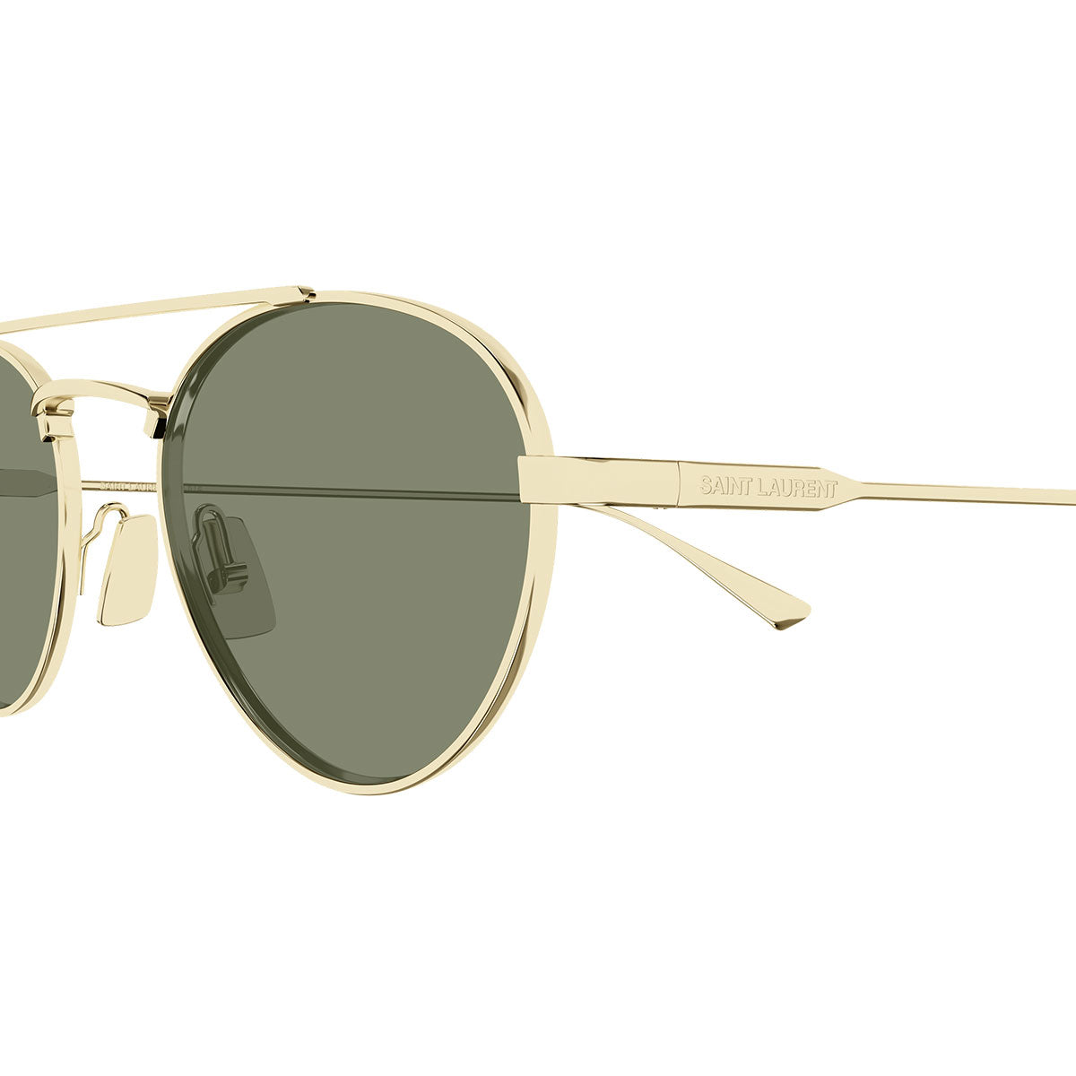 Saint Laurent Occhiali da Sole SL 97 004 Oro/Verde Unisex