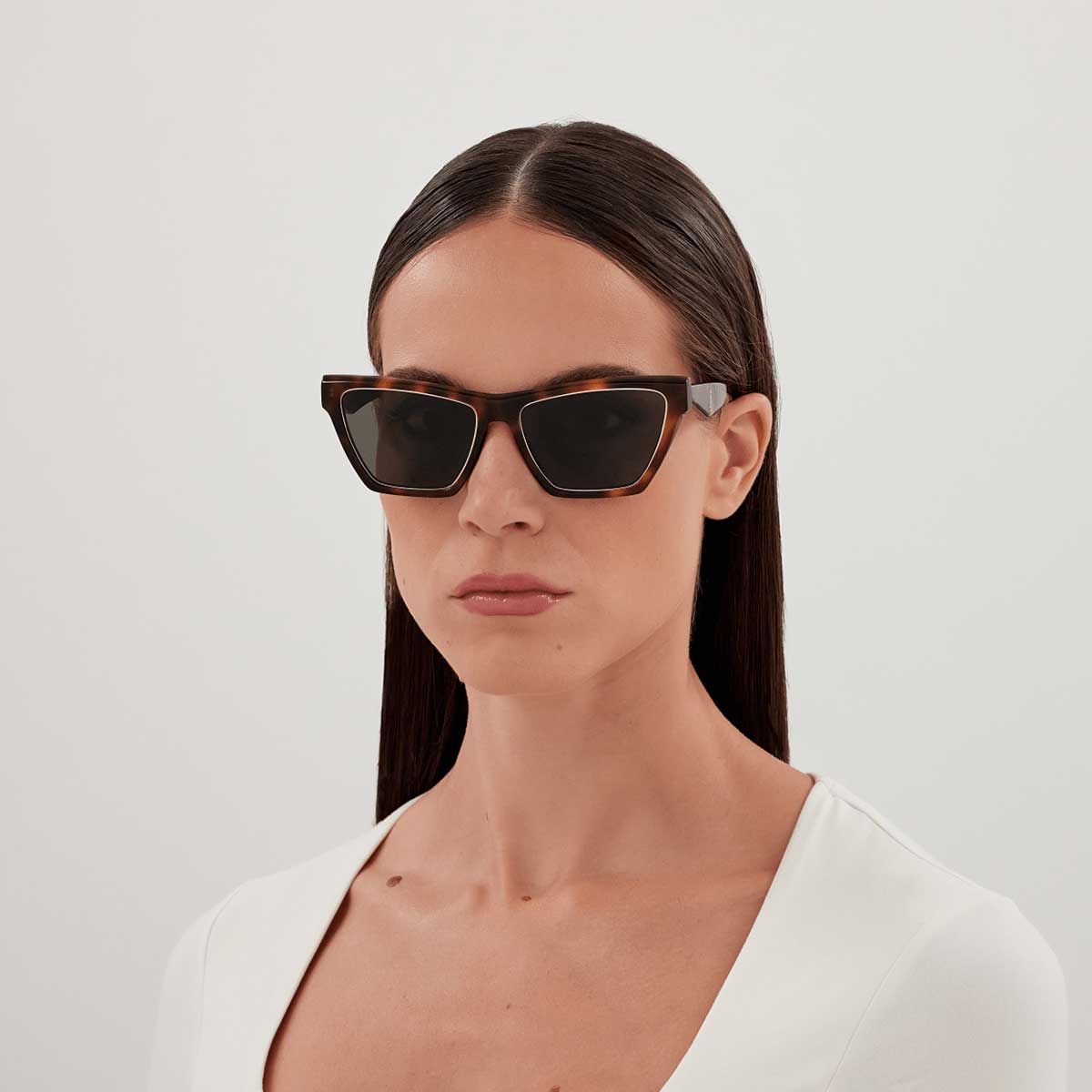 Saint Laurent Occhiali da Sole SL M103 RIM 001 Marrone/Grigio Donna 4