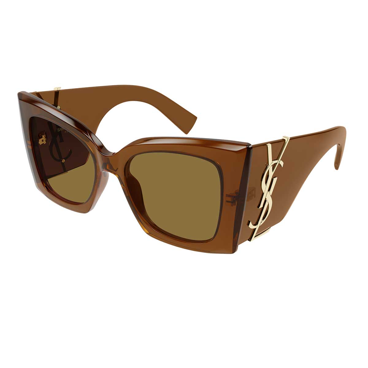 Saint Laurent Occhiali da Sole SL M119 BLAZE CRYSTAL 002 Marrone/Marrone Donna