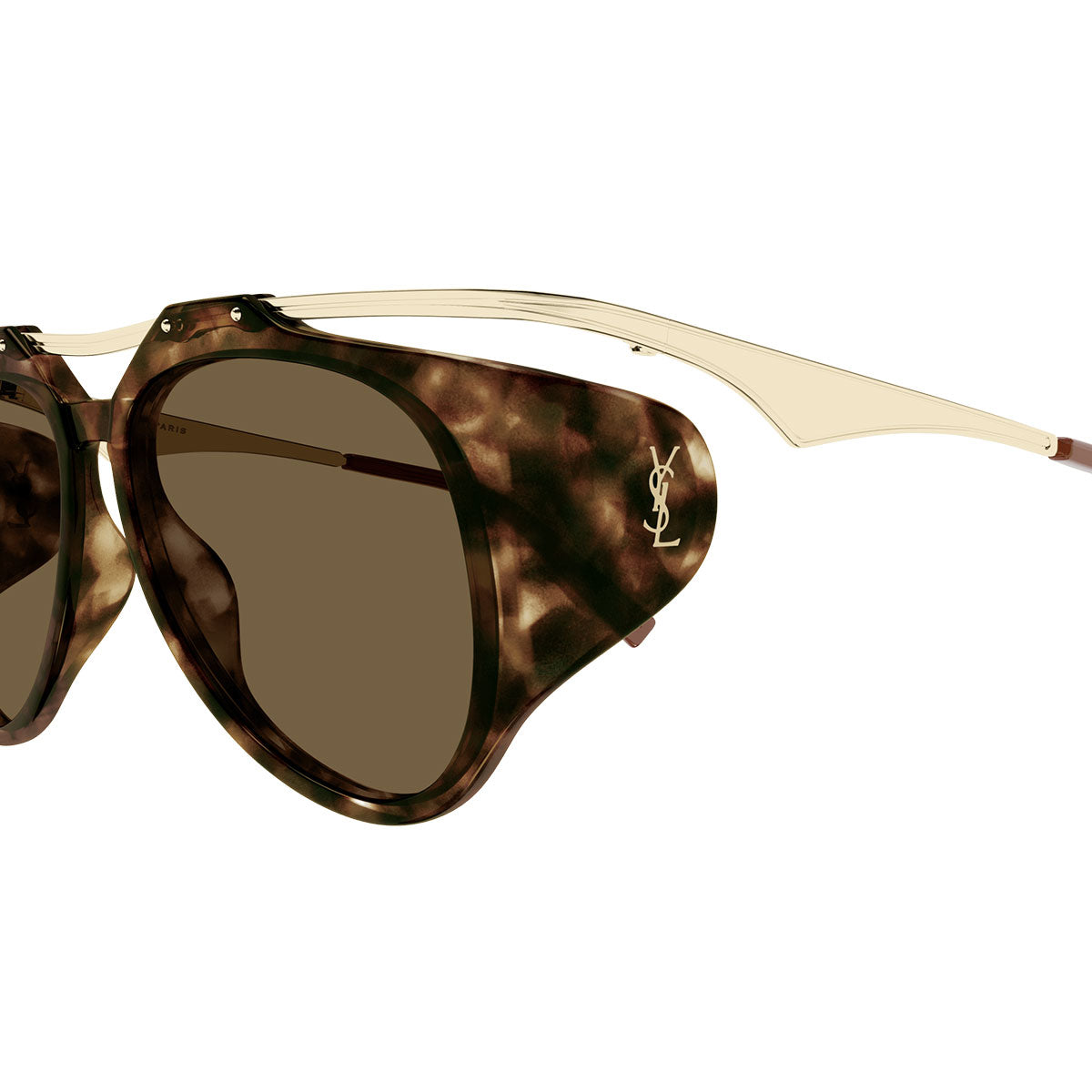 Saint Laurent Occhiali da Sole SL M137 AMELIA 002 Oro/Marrone Donna