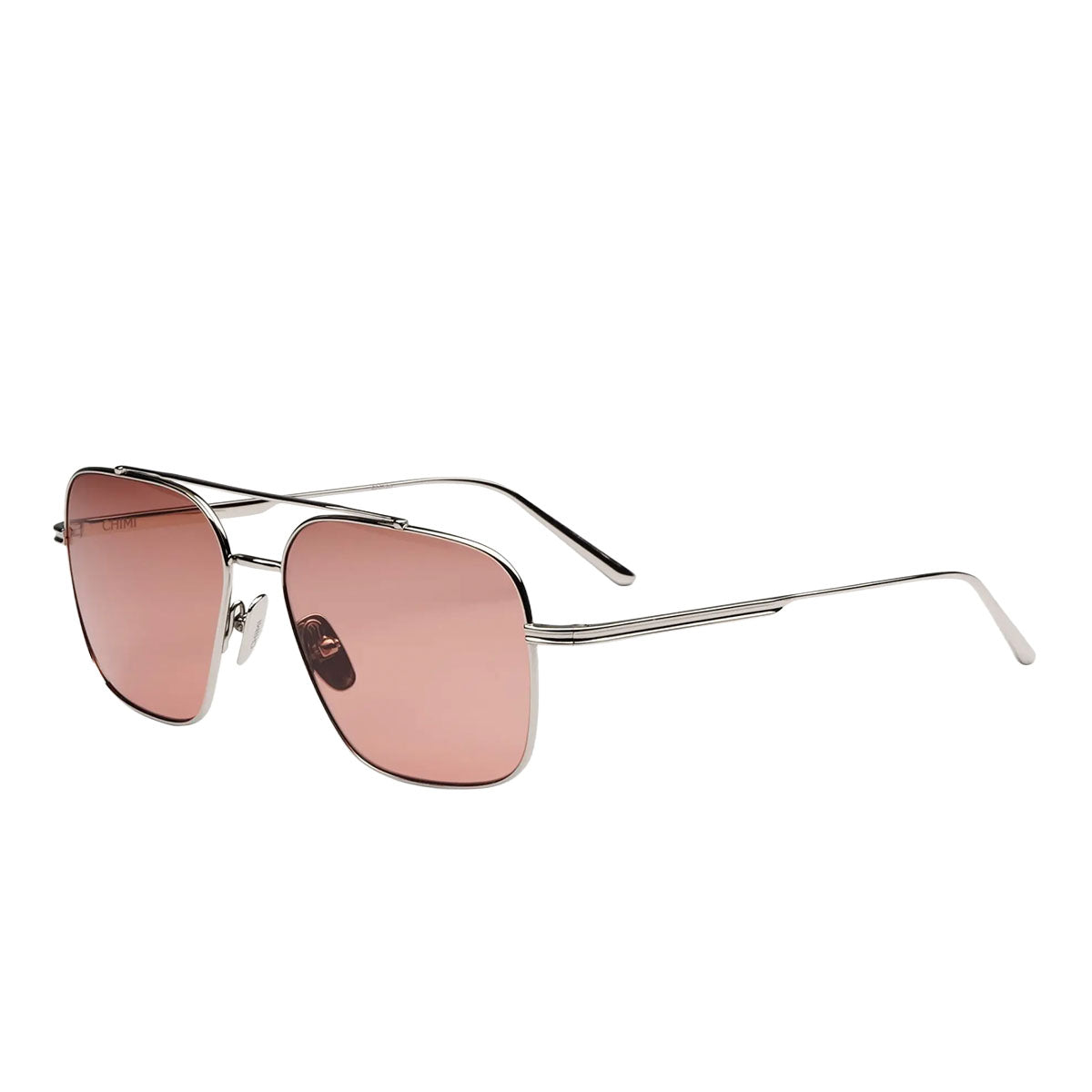Chimi Occhiali da Sole CC Titan Aviator Silver Argento/Rosa Unisex
