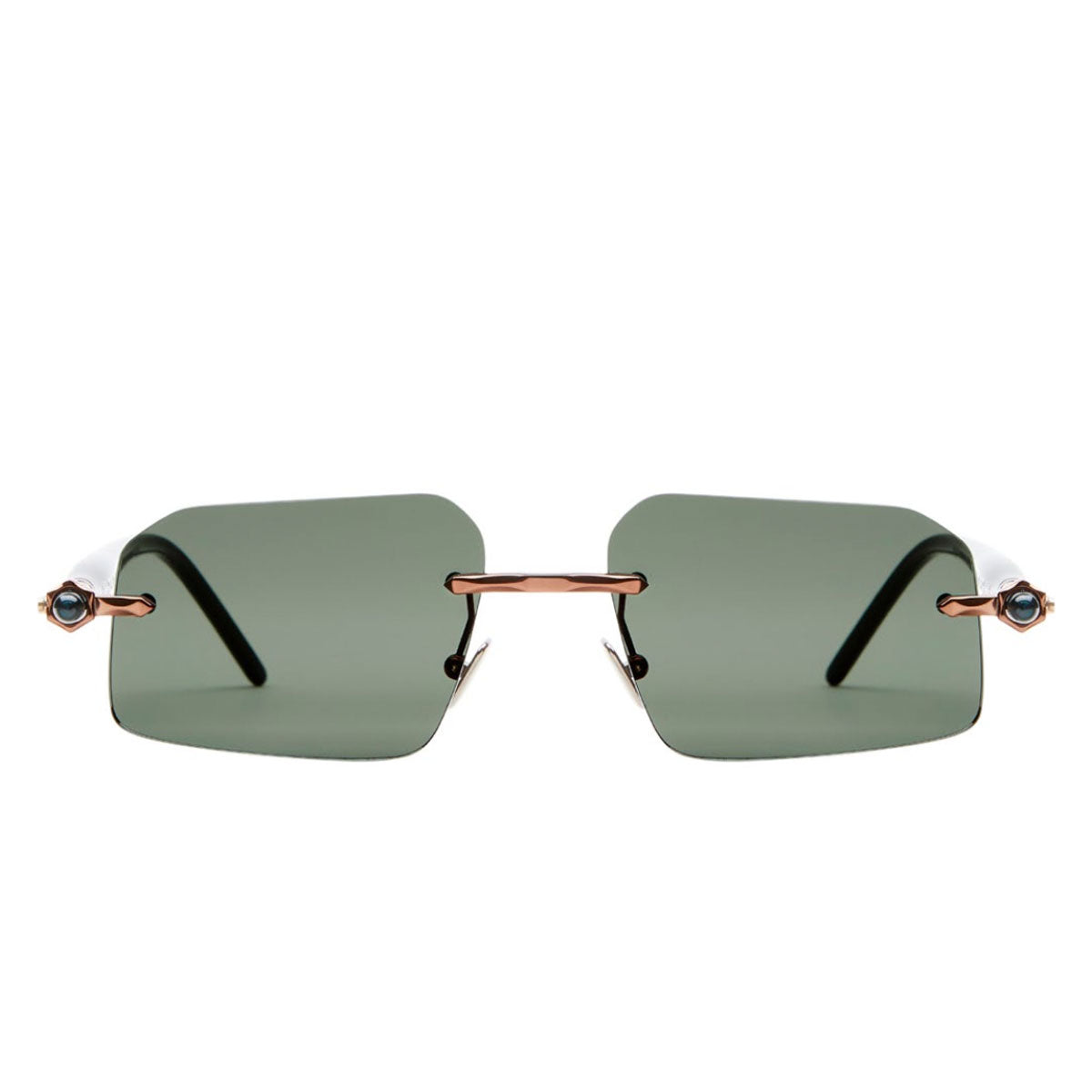 Kuboraum Occhiali da Sole P64 BZ HB Bronzo e Havana/Verde Unisex 56 17 145