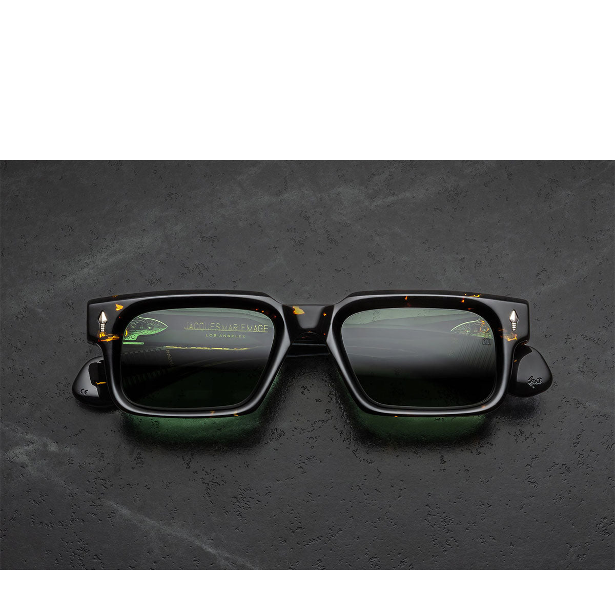 Jacque Marie Mage Occhiali da Sole Belvedere Last Frontier VII Castor Havana/Verde Unisex 50 20 146