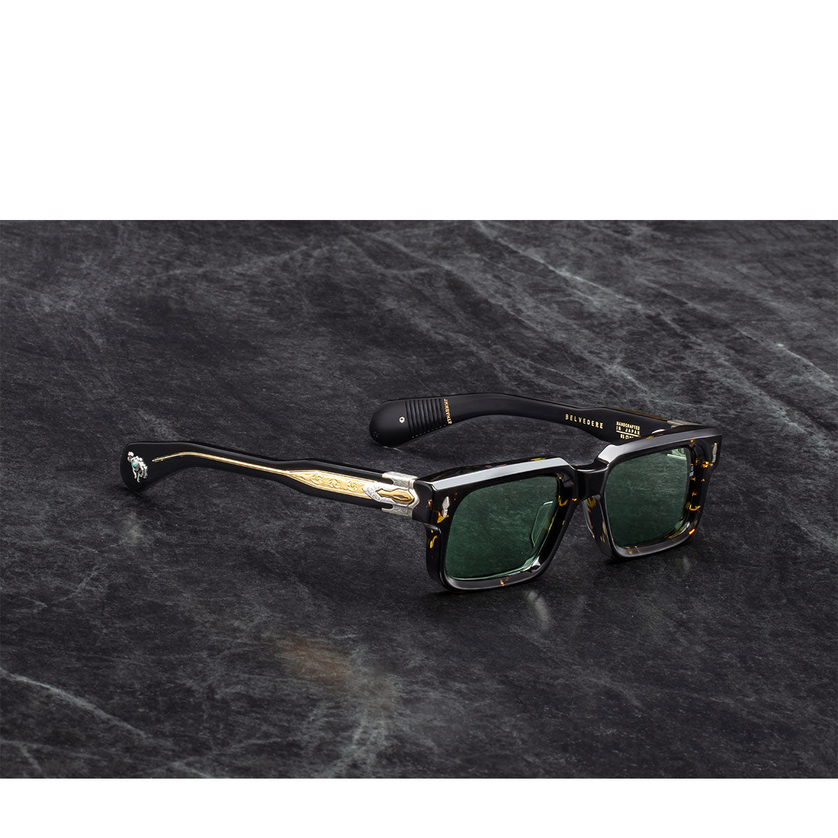 Jacque Marie Mage Occhiali da Sole Belvedere Last Frontier VII Castor Havana/Verde Unisex 50 20 146