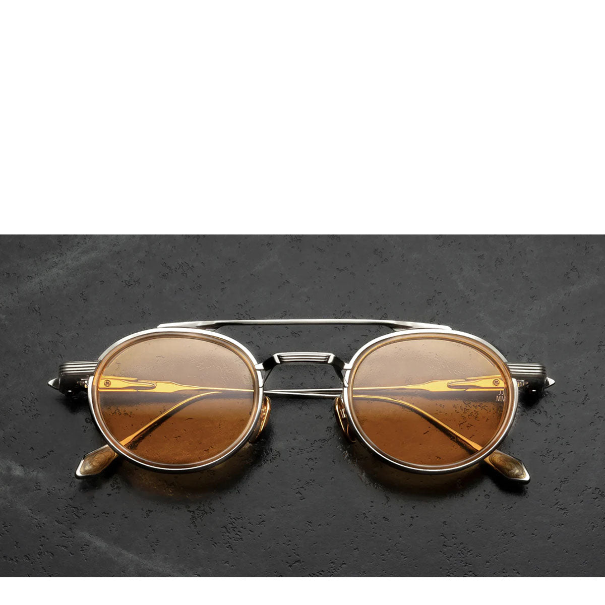 Jacque Marie Mage Occhiali da Sole Labarge Last Frontier VII Electrum Oro e Argento/Arancione Unisex