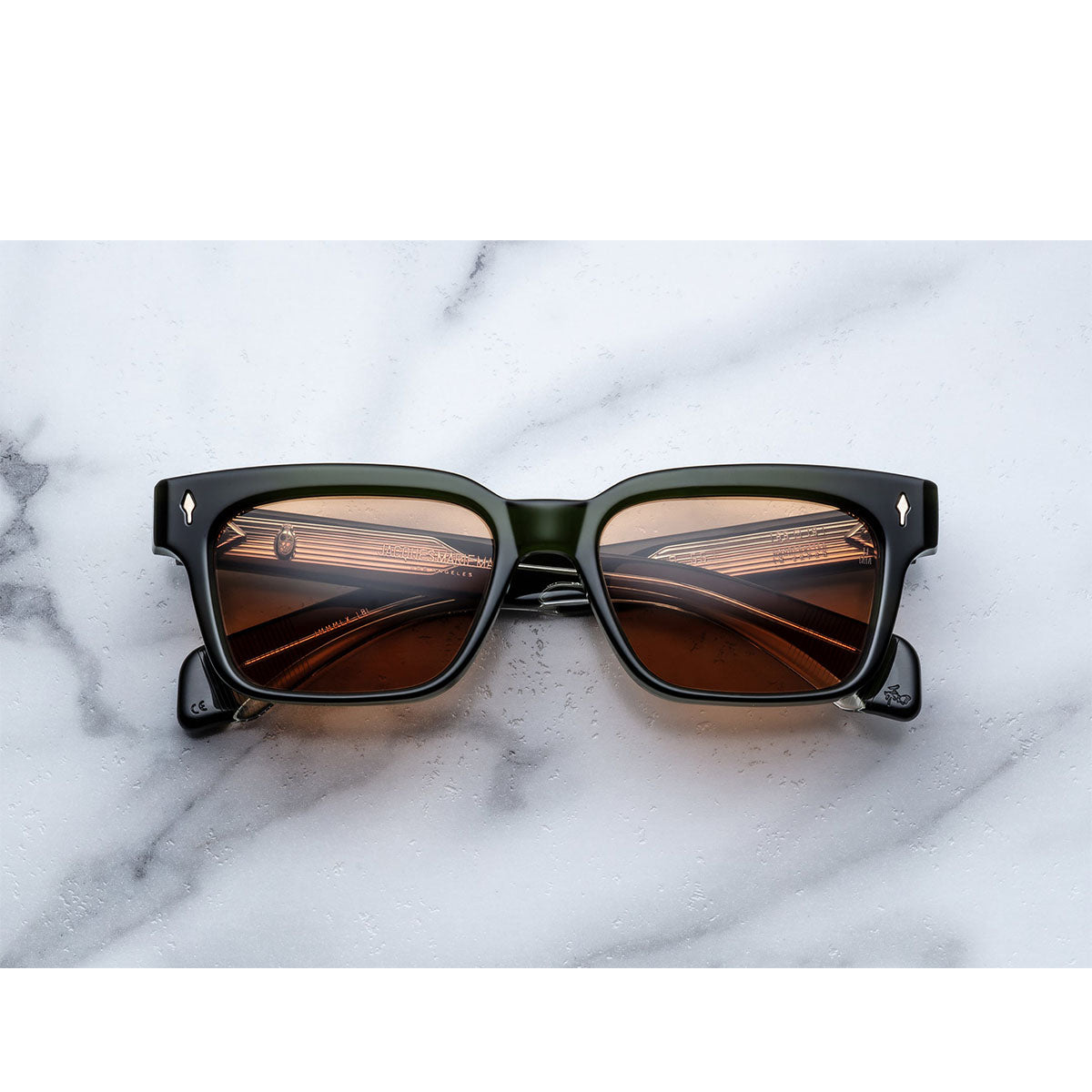 Jacque Marie Mage Occhiali da Sole Molino 55 Borneo Verde/Marrone Unisex 55 19 144