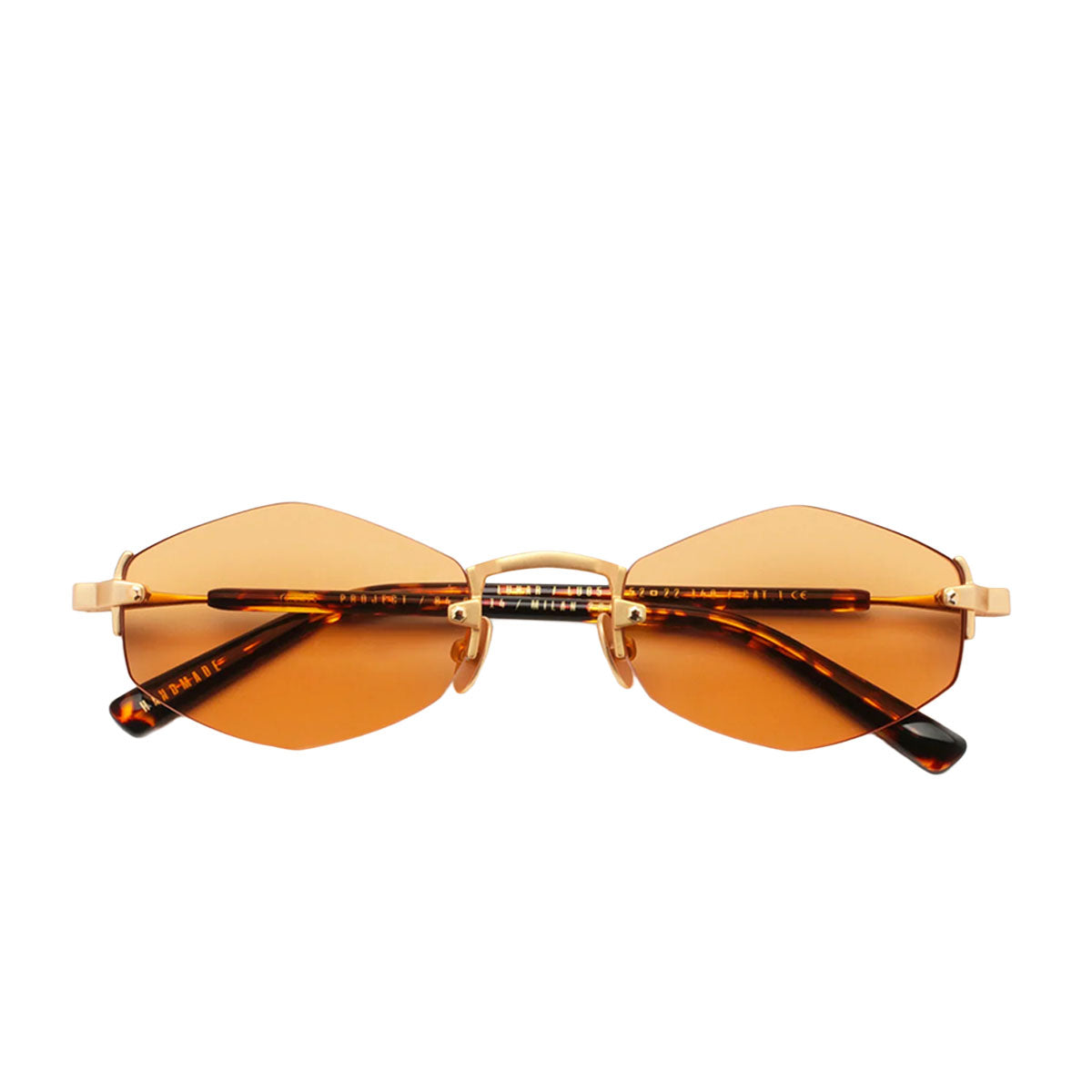 Gast Occhiali da Sole Lunar Matte Gold LU05 Oro e Marrone/Arancione Unisex