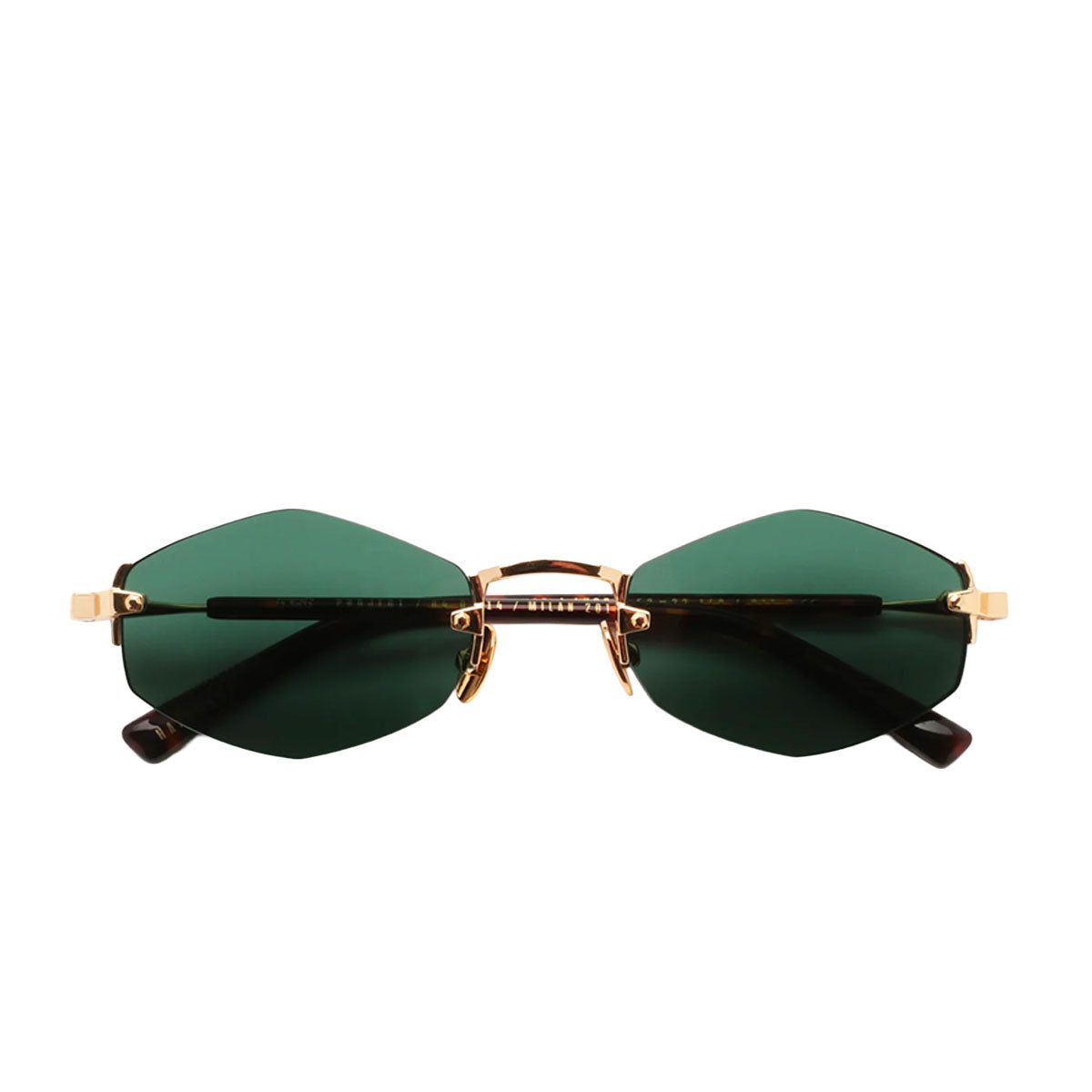 Gast Occhiali da Sole Lunar Gold LU02 Oro e Marrone/Verde Unisex