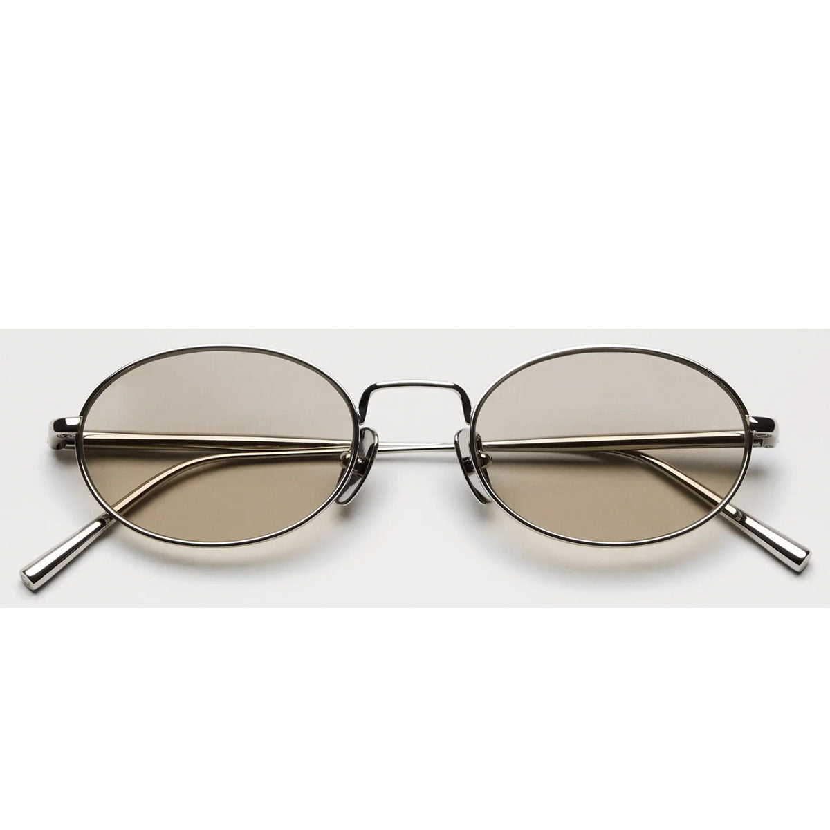Chimi Occhiali da Sole Titan Oval Silver Argento/Marrone Unisex 50 21 145