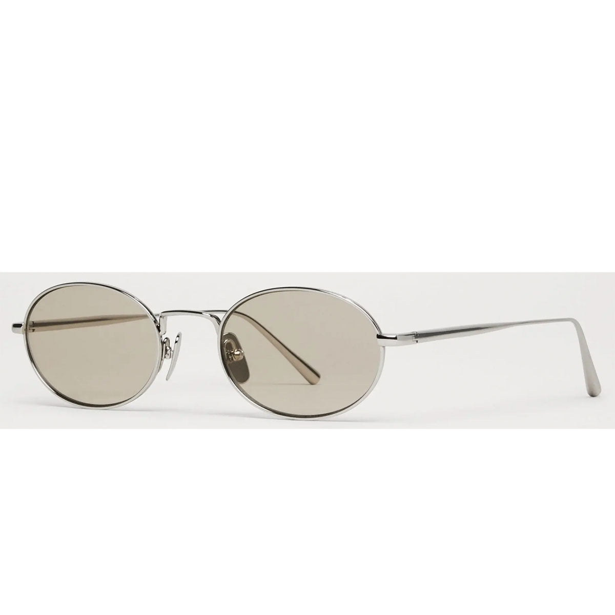 Chimi Occhiali da Sole Titan Oval Silver Argento/Marrone Unisex 50 21 145