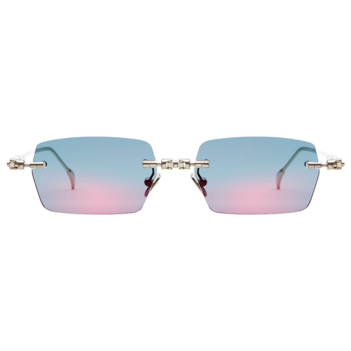 Kuboraum H61 LG Gold/Blue Unisex Sunglasses