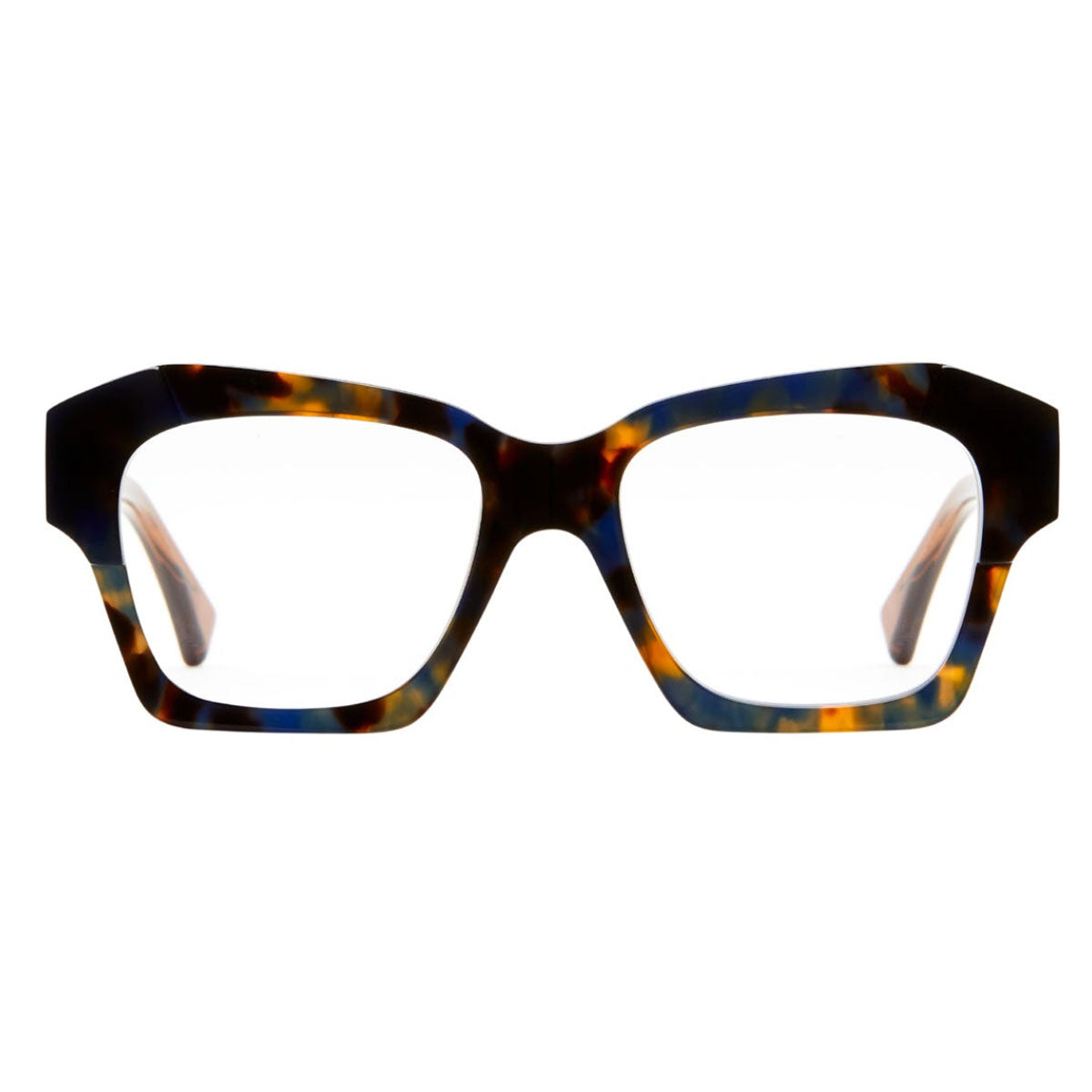 Kuboraum Occhiali da Vista I04 HH Nero Blu Marrone/Trasparente Unisex