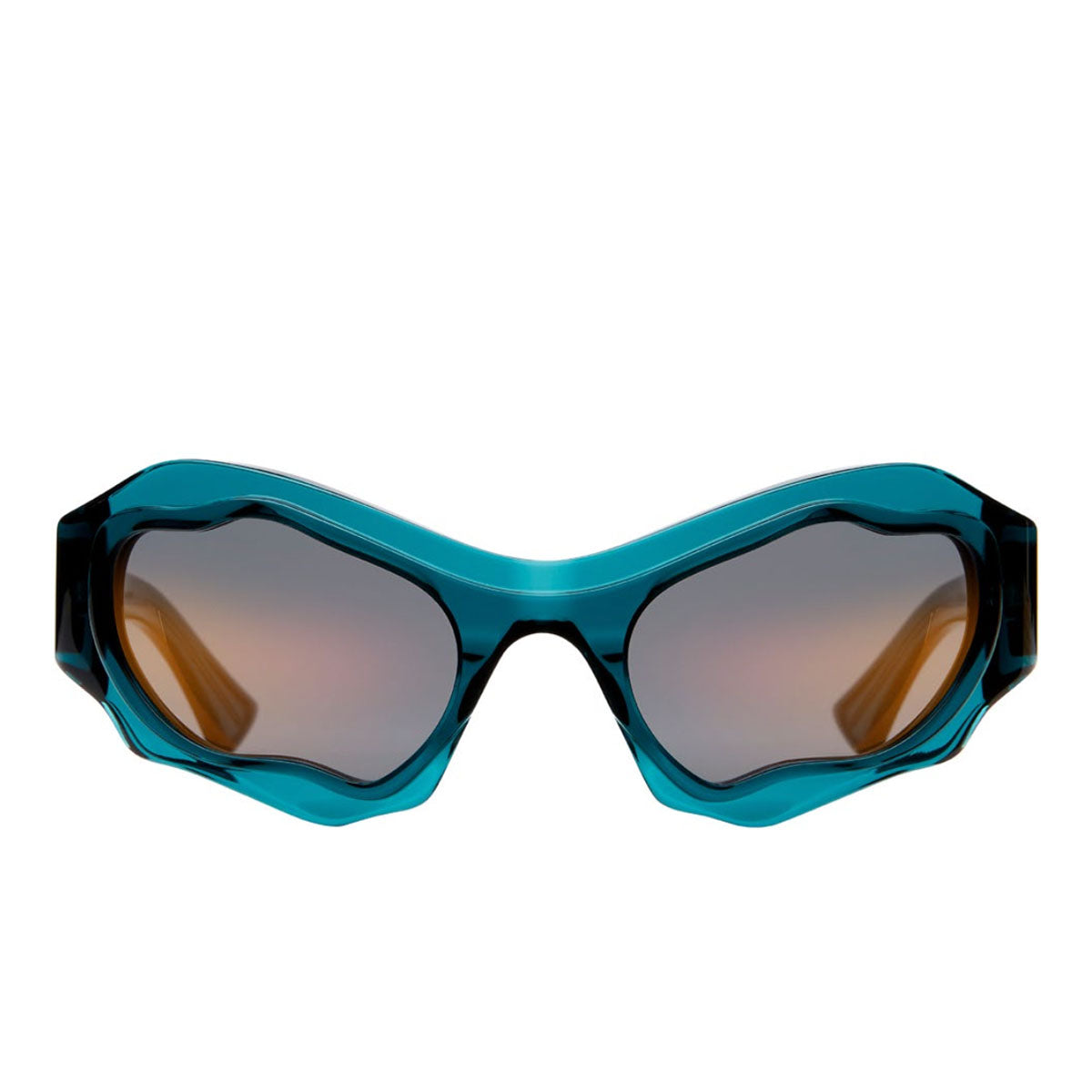 Kuboraum Occhiali da Sole E22 RF Verde/Oro Unisex 58 23 130