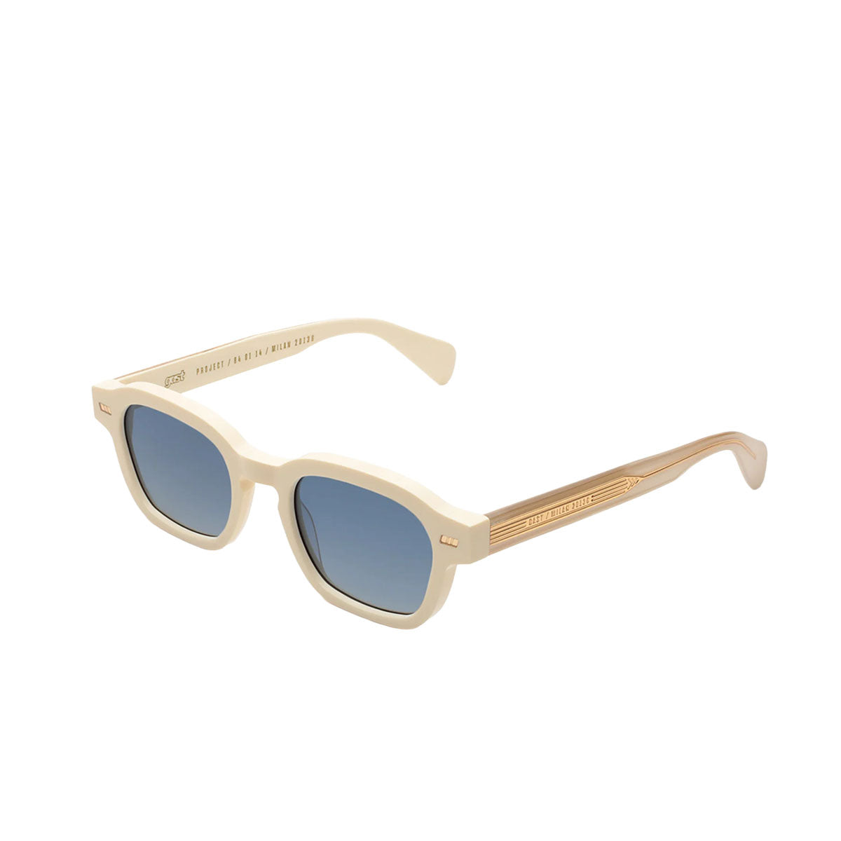 Gast Occhiali da Sole Aria Eggshell ARI04 Bianco/Blu Unisex