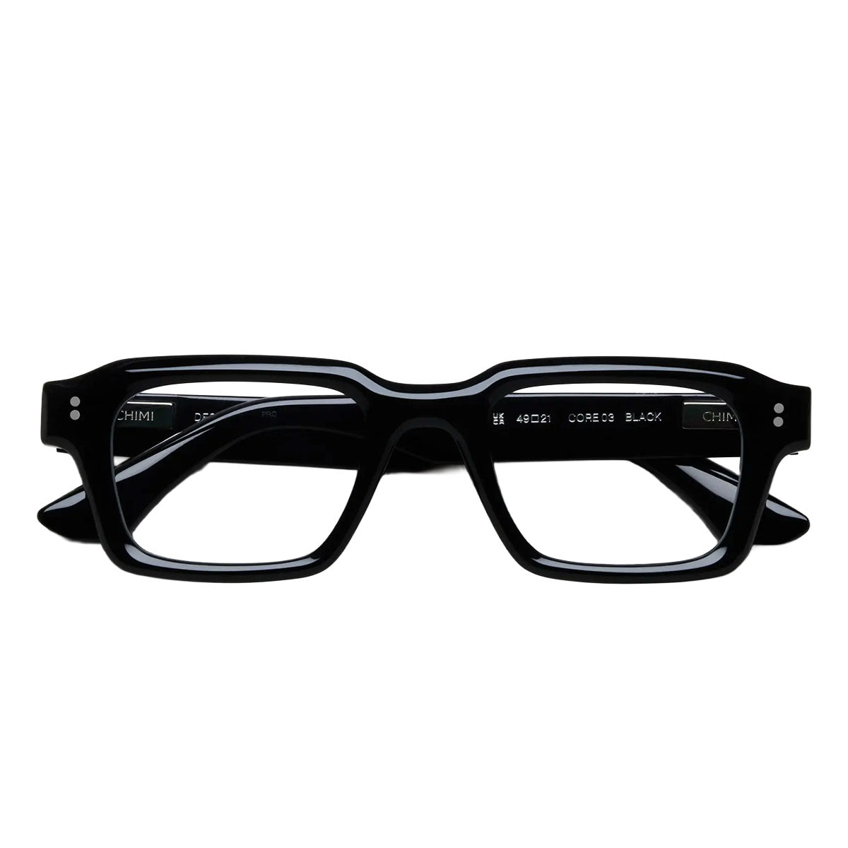 Chimi Occhiali da Vista Core 03 Black Nero/Trasparente Unisex 49 21 143