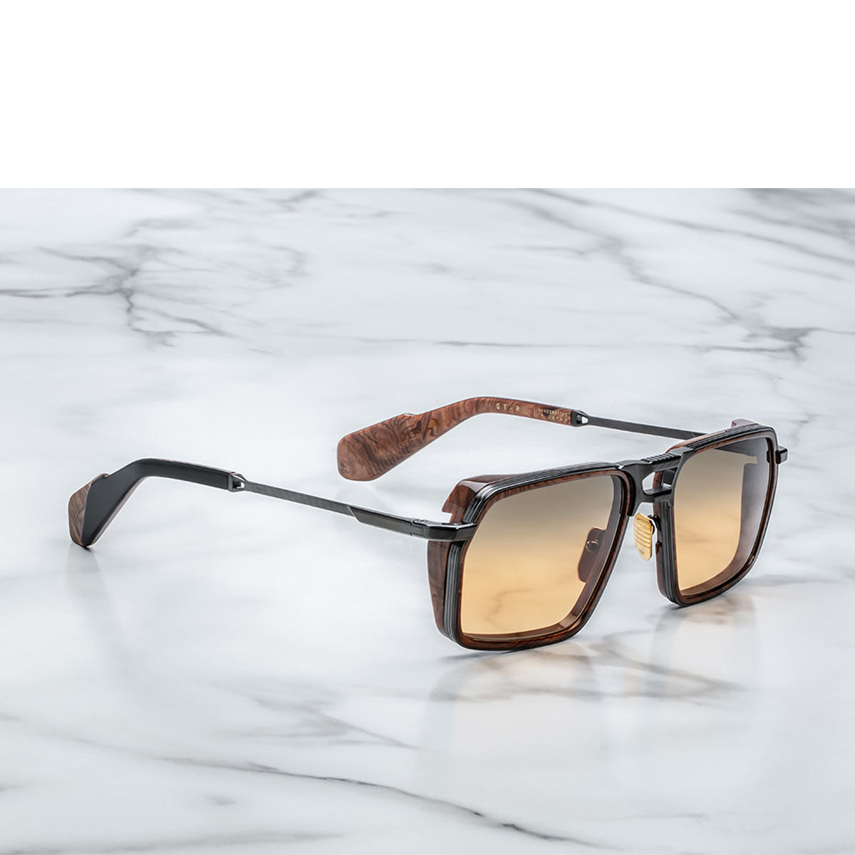 Jacque Marie Mage Occhiali da Sole GT-R BOA Marrone/Arancione Unisex