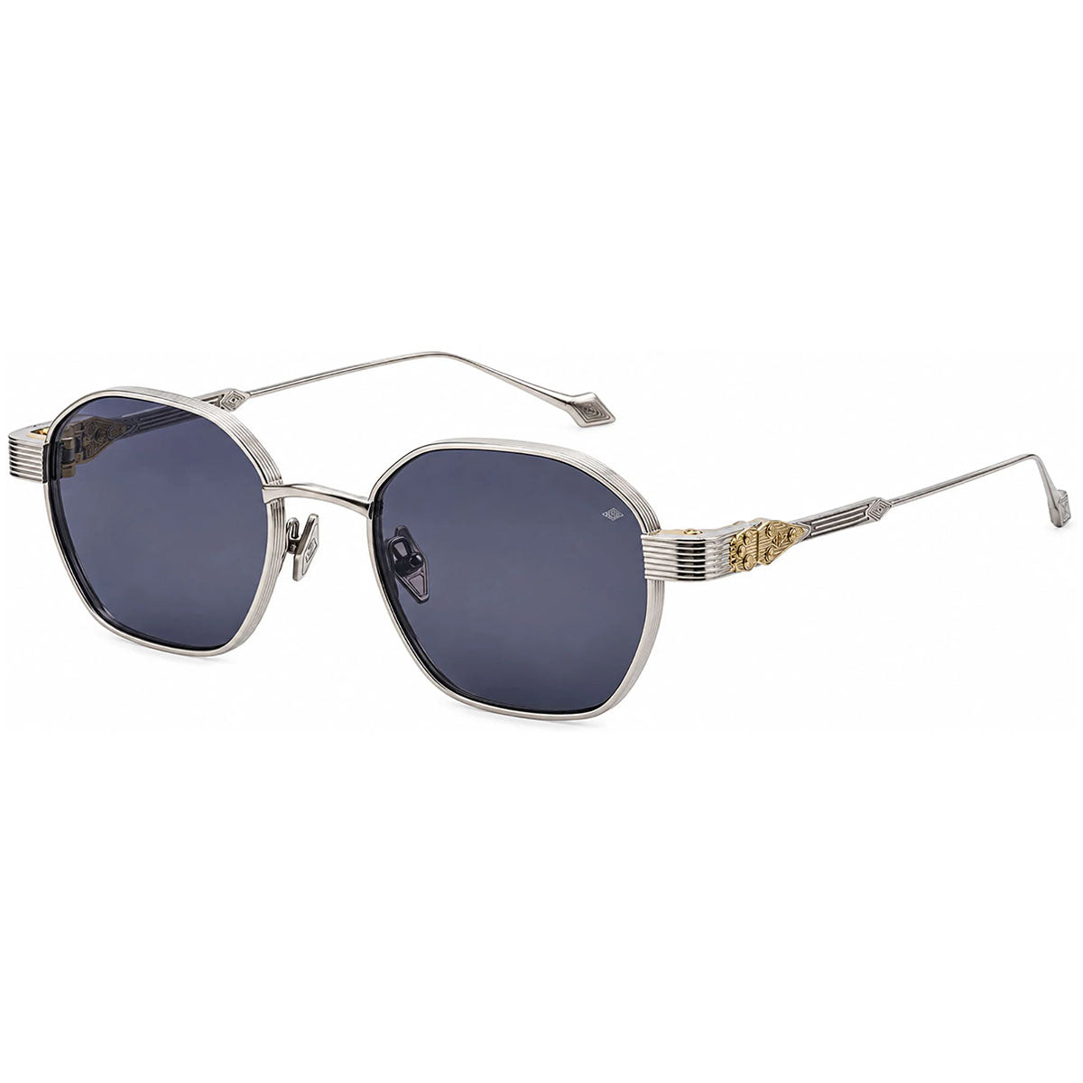 Daizo Occhiali da Sole Kenji Polished Titanium Argento/Blu
