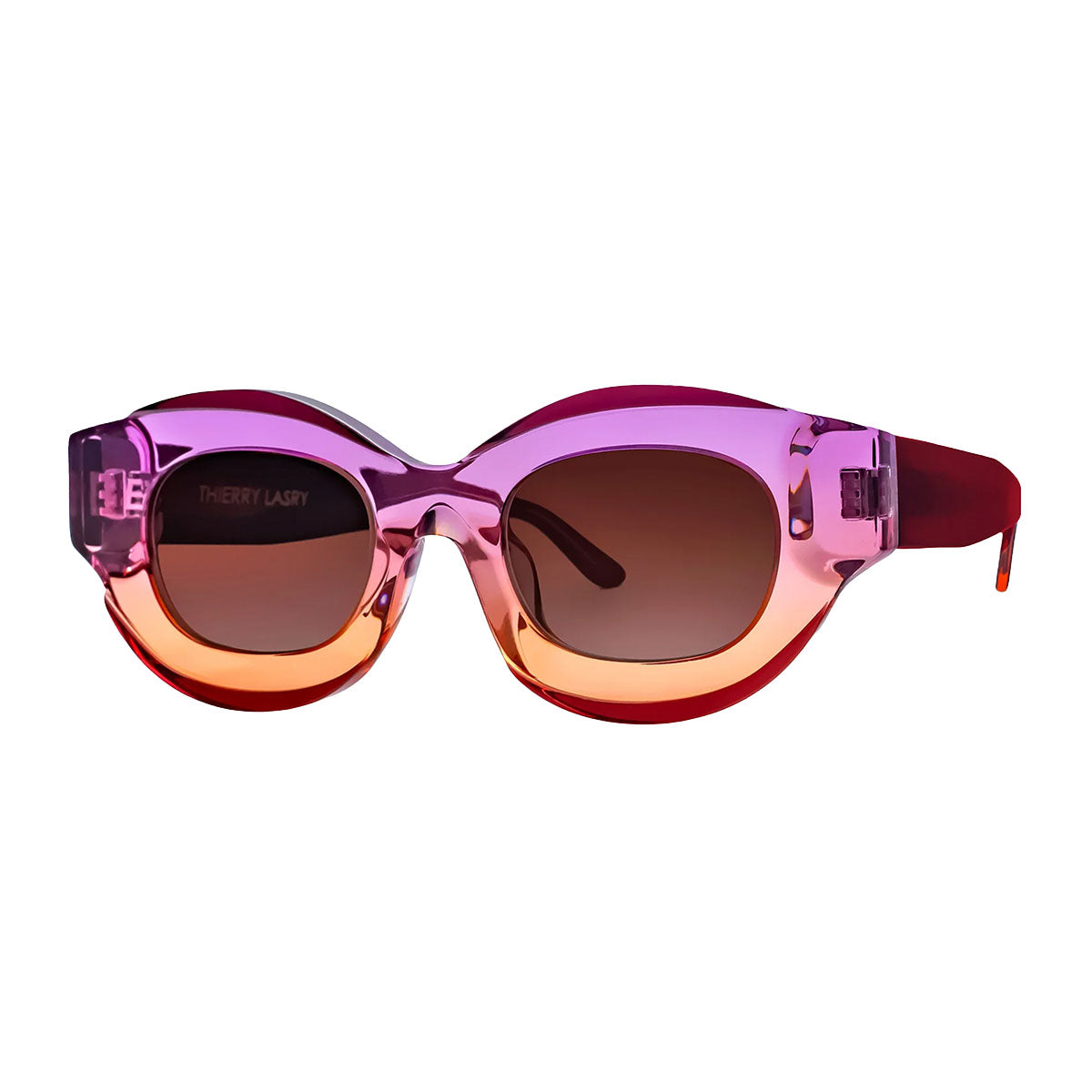 Thierry Lasry Occhiali da Sole Baddy 629 Viola Arancione/Marrone Unisex