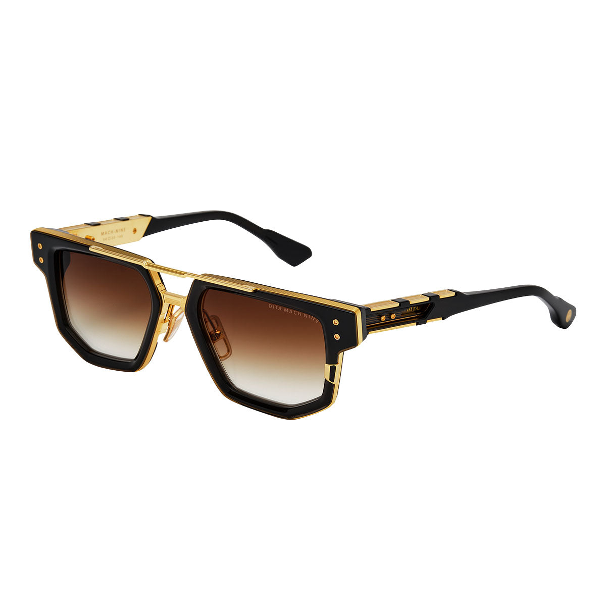 Dita Occhiali da Sole MACH-NINE 01 Nero e Oro/Marrone Unisex