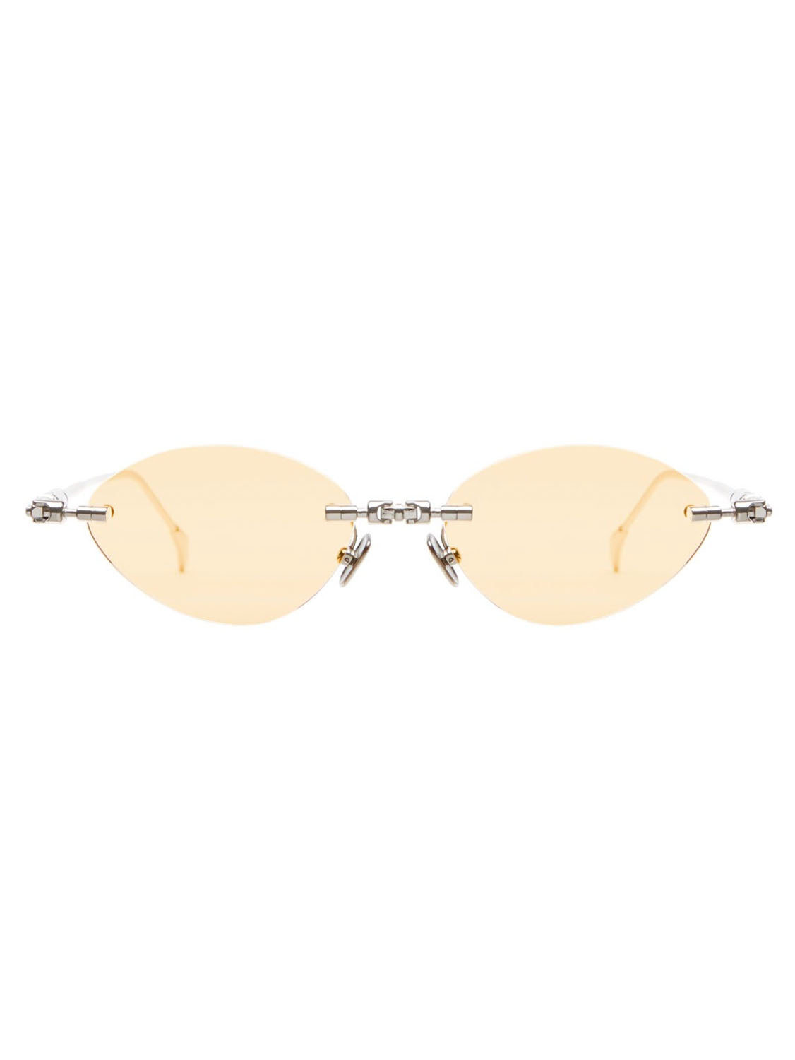 Kuboraum Occhiali da Sole H65 SI Argento/Arancione Unisex 50 16 140