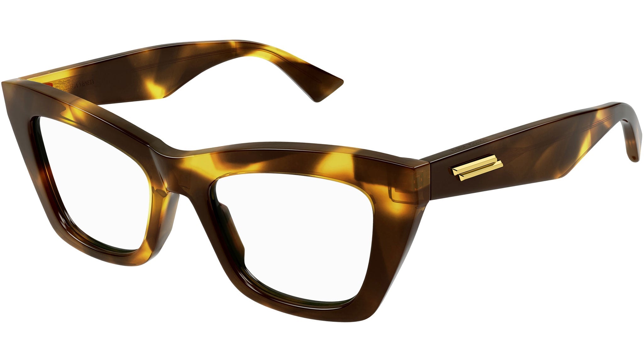 Occhiali da vista BOTTEGA VENETA BV1215O Shiny macro squared spotted havana