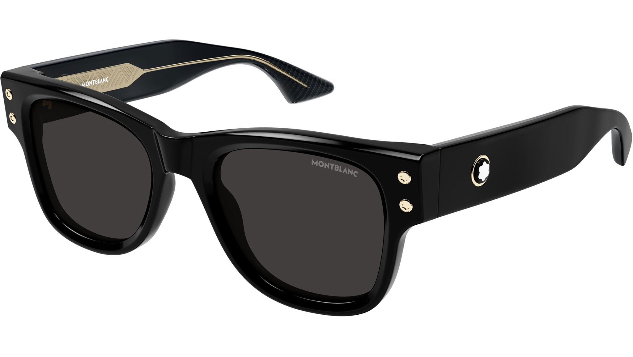 Occhiali da sole MONTBLANC MB0381S Shiny solid black