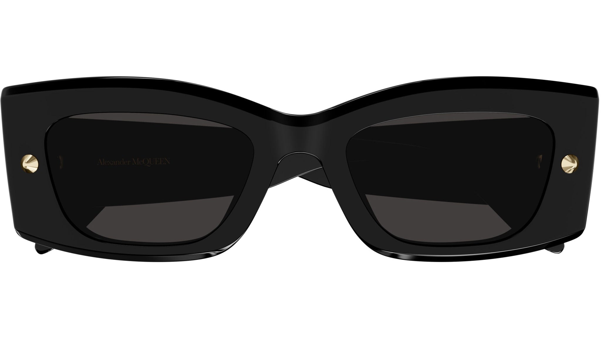 Occhiali da sole ALEXANDER MCQUEEN AM0426S Shiny solid black with light gold studs