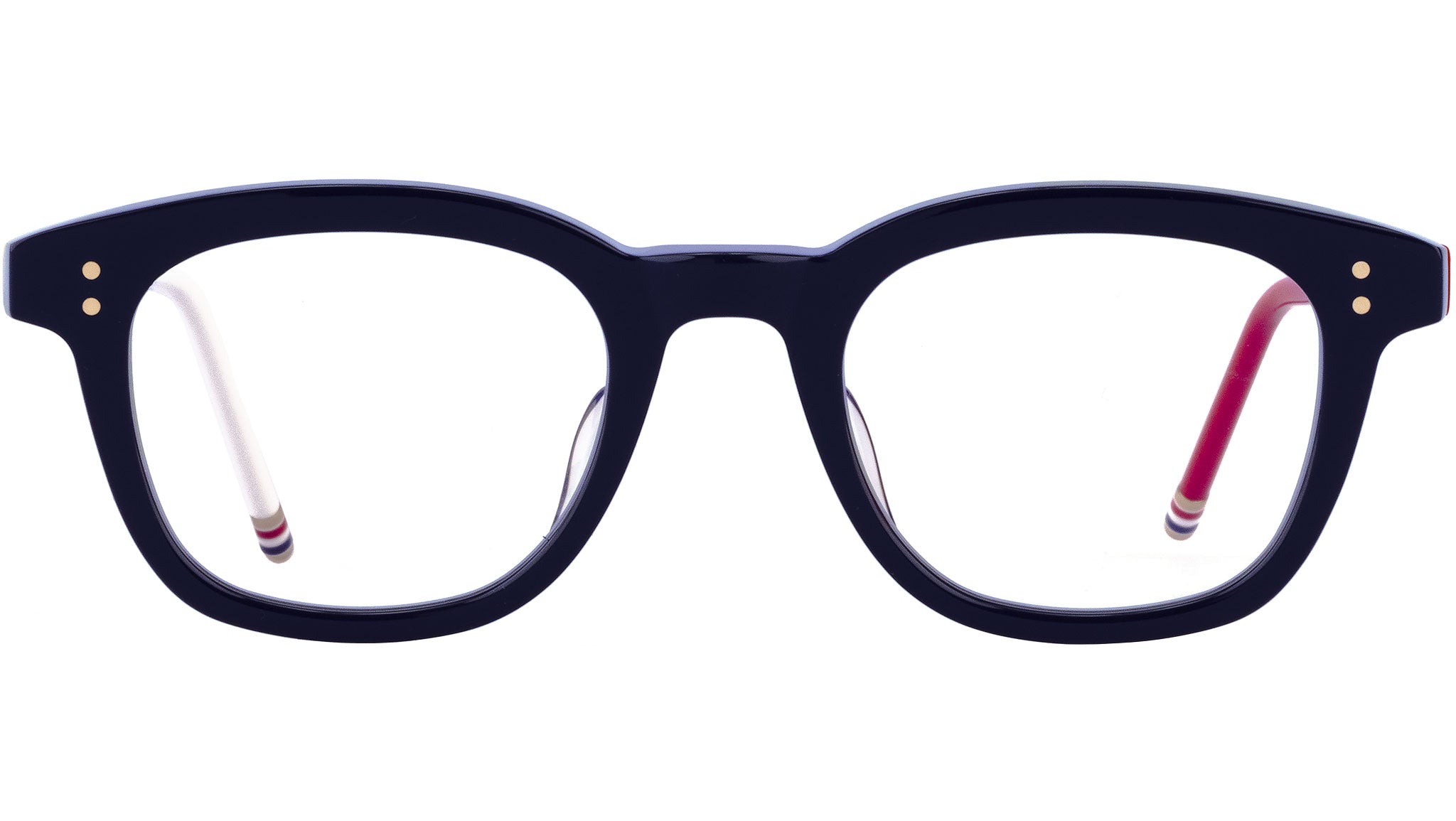 Occhiali THOM BROWNE UEO921A Shiny navy front, left red right white