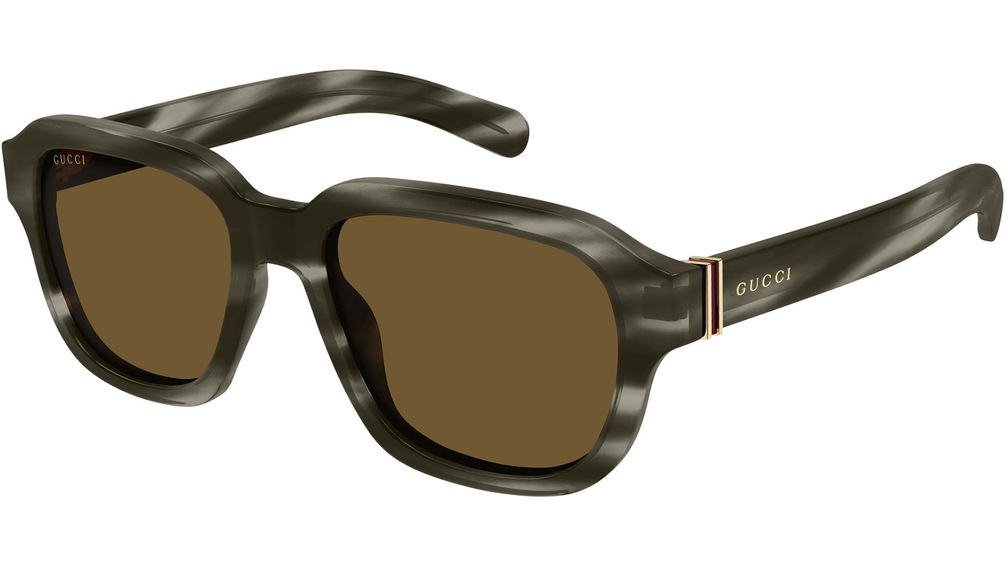 Occhiali da sole GUCCI GG1508S Shiny striated gray havana
