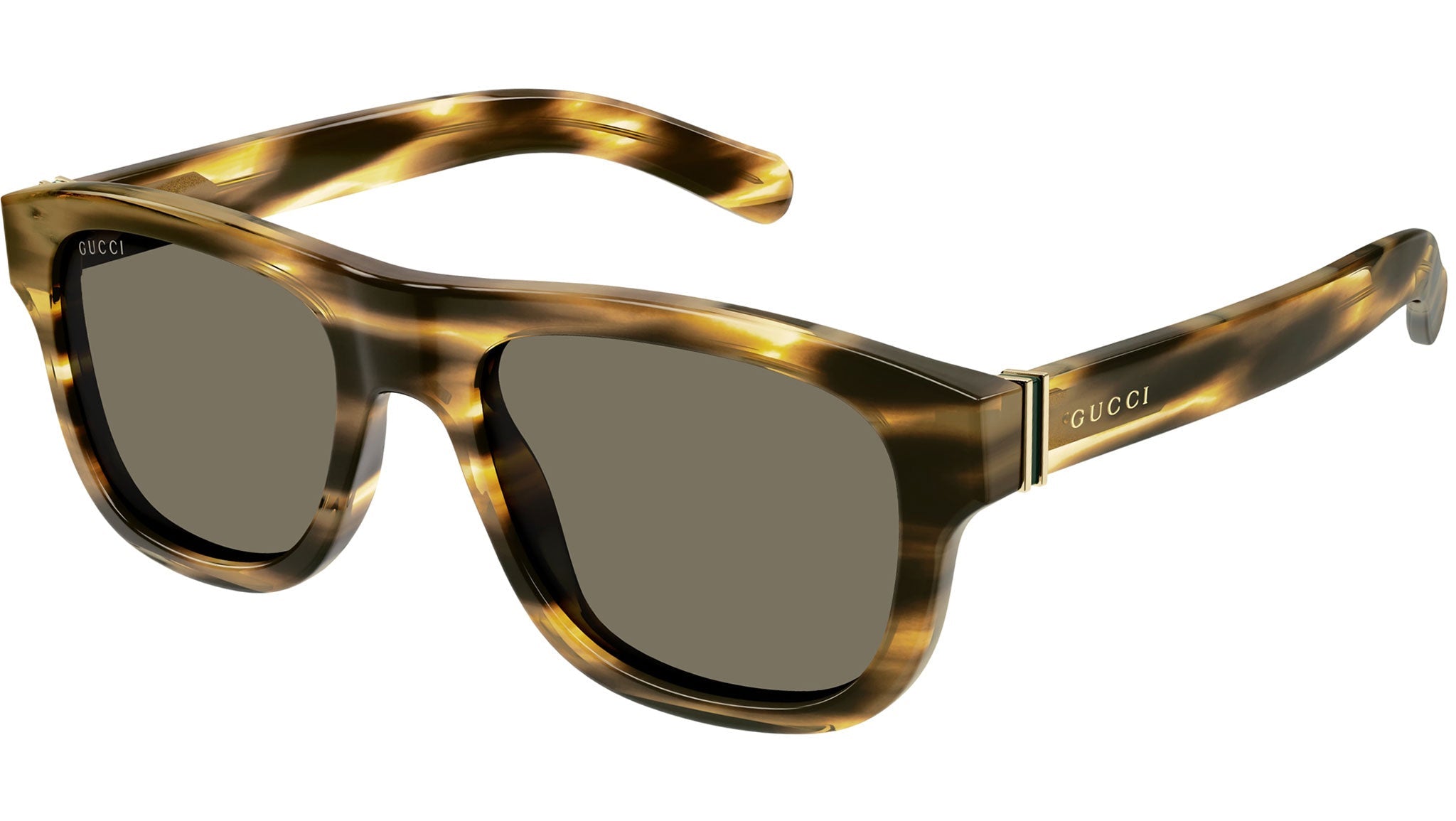 Occhiali da sole GUCCI GG1509S Shiny striped dark havana