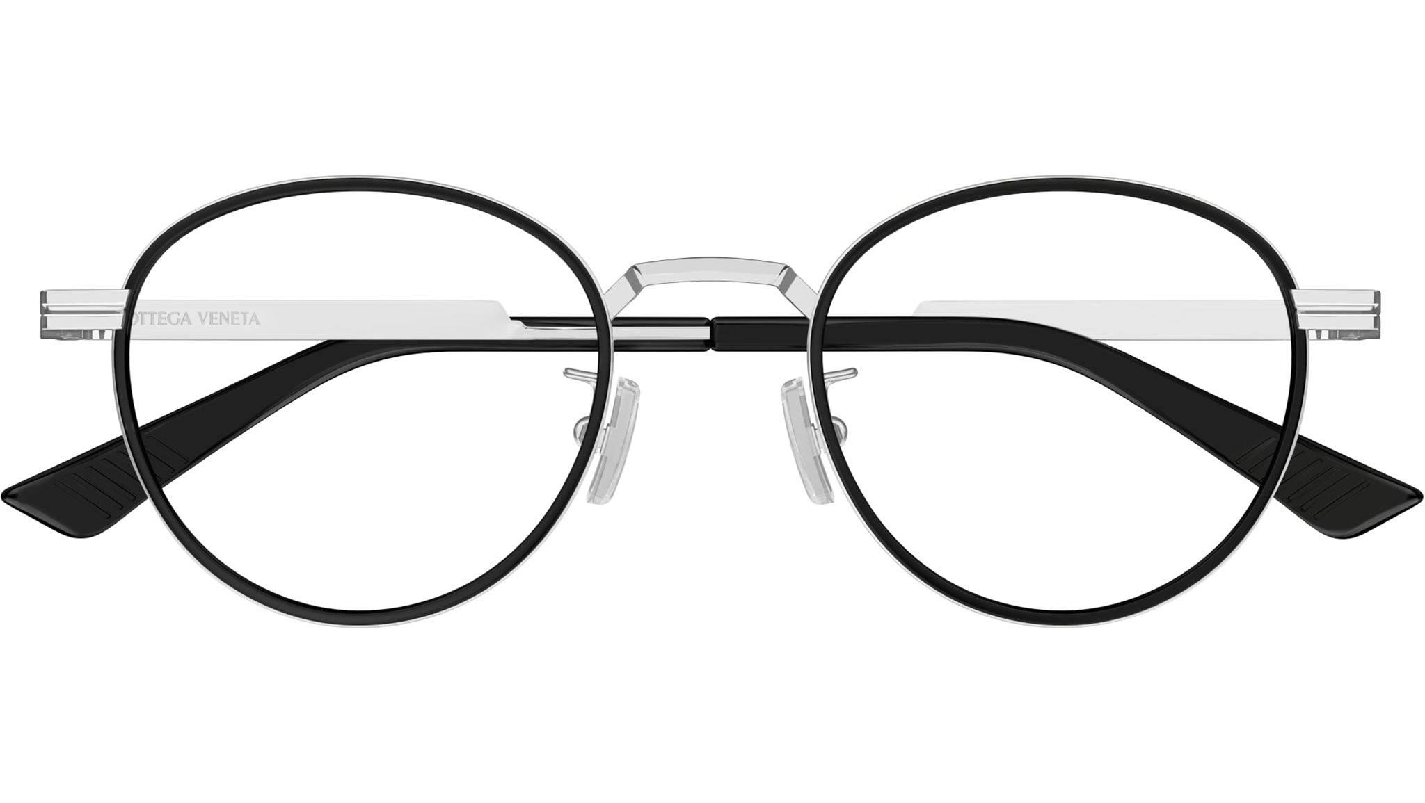 Occhiali da vista BOTTEGA VENETA BV1337OJ Shiny silver, shiny black windsor rim