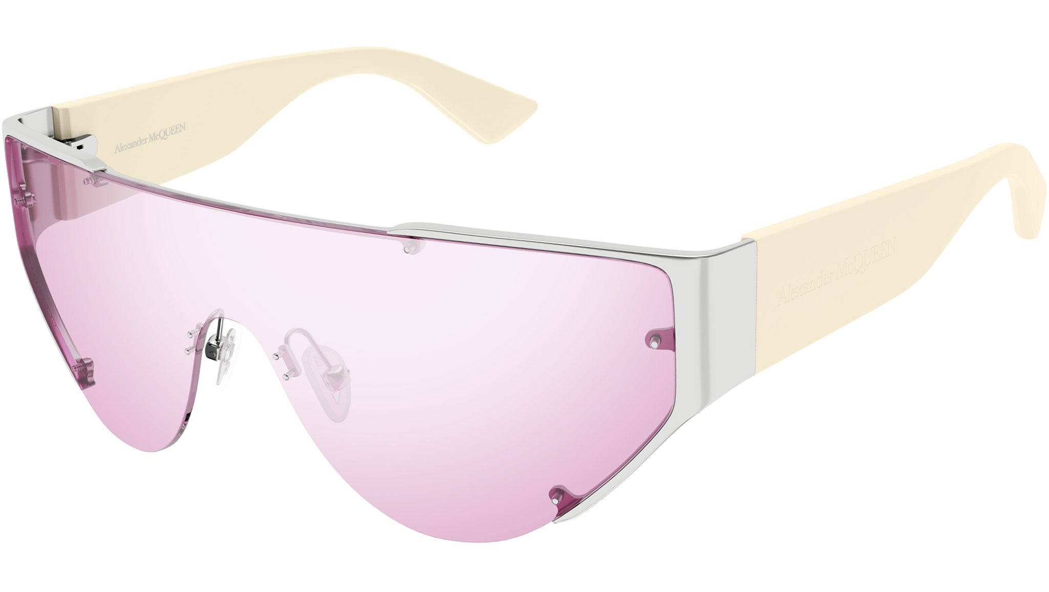 Occhiali da sole ALEXANDER MCQUEEN AM0447S Shiny silver