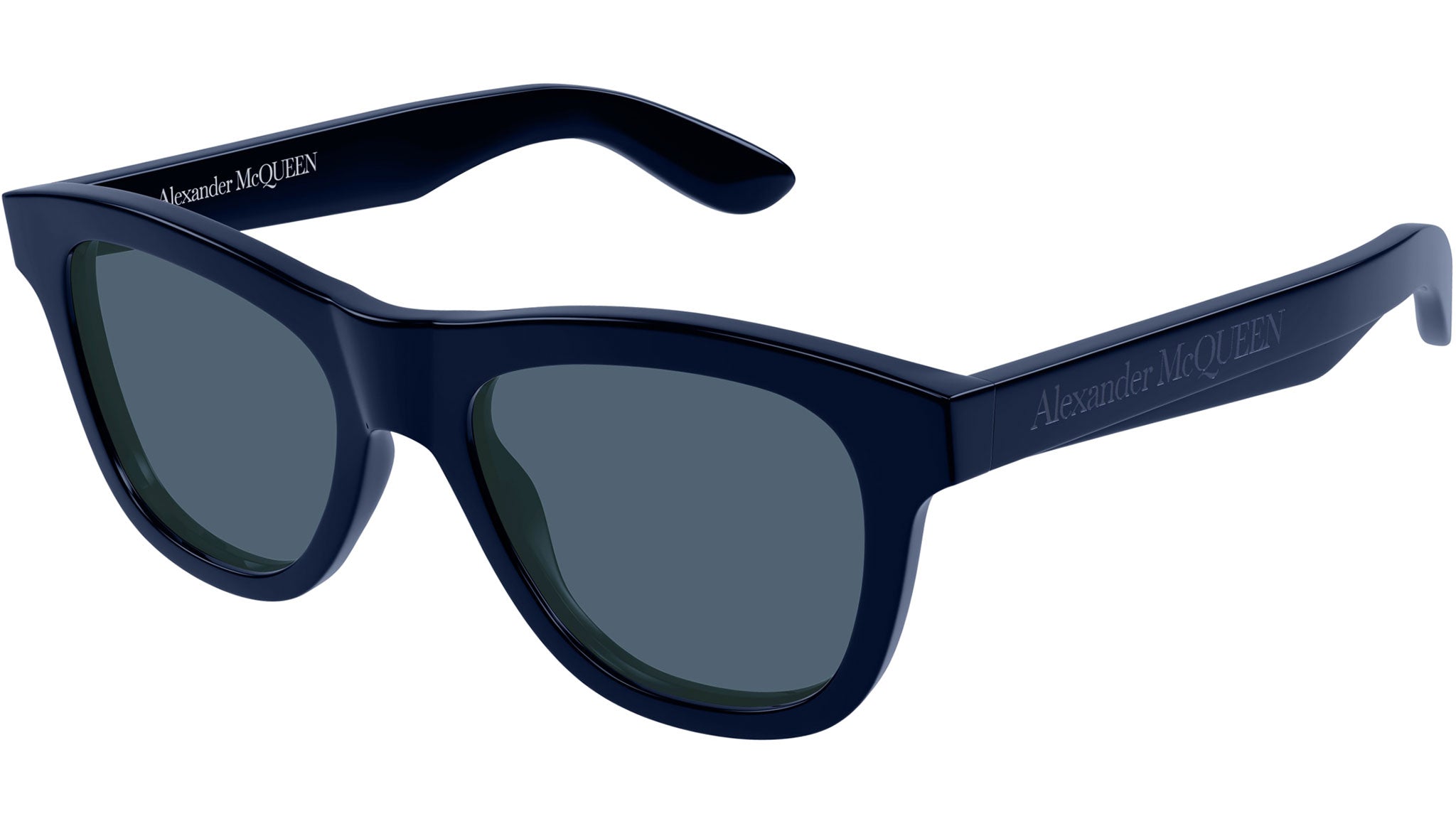 Occhiali da sole ALEXANDER MCQUEEN AM0421S Shiny solid blue