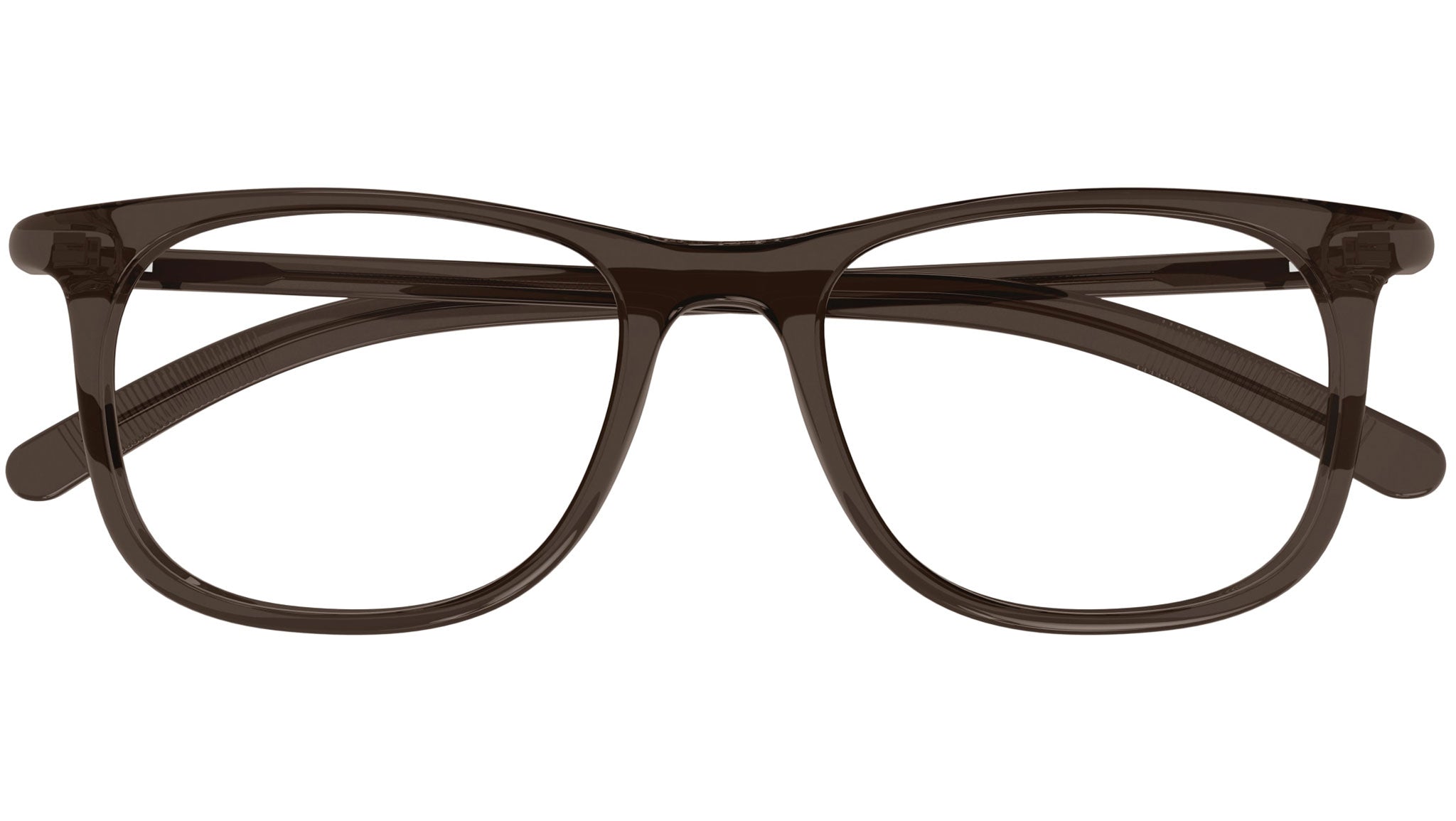 Occhiali da vista MONTBLANC MB0351O Shiny transparent dark brown