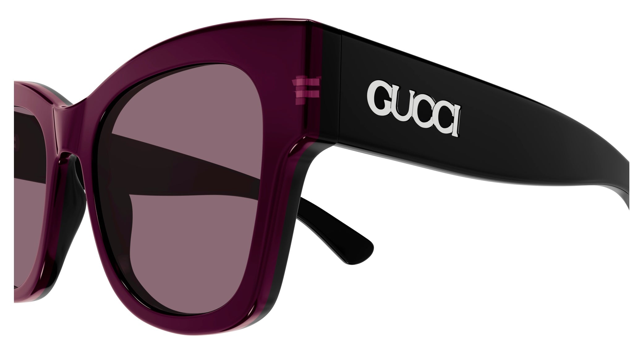 Occhiali da sole GUCCI GG1789S Shiny bilayer black + transparent fuchsia