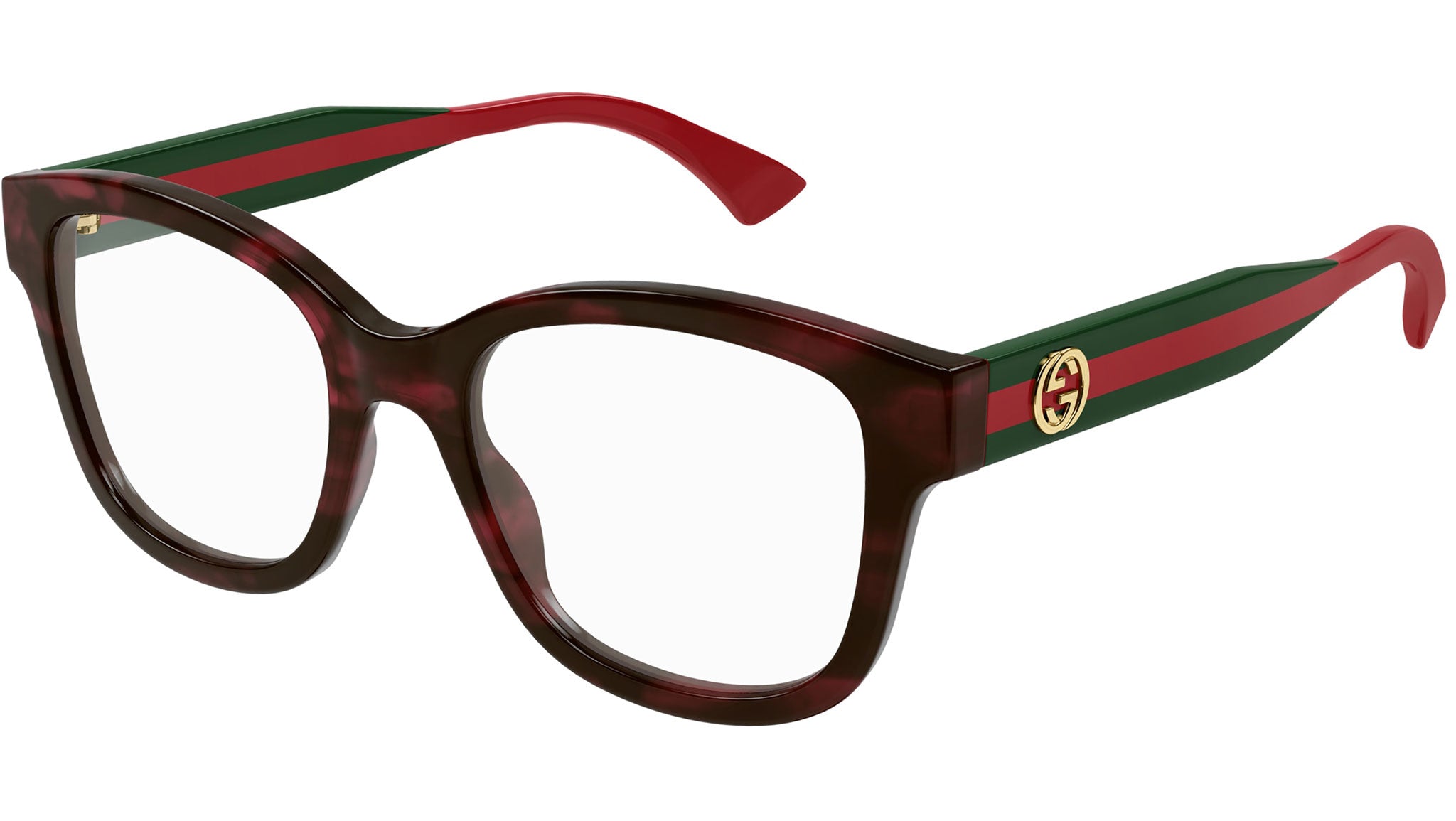 Occhiali da vista GUCCI GG1863O Shiny melange burgundy classic havana