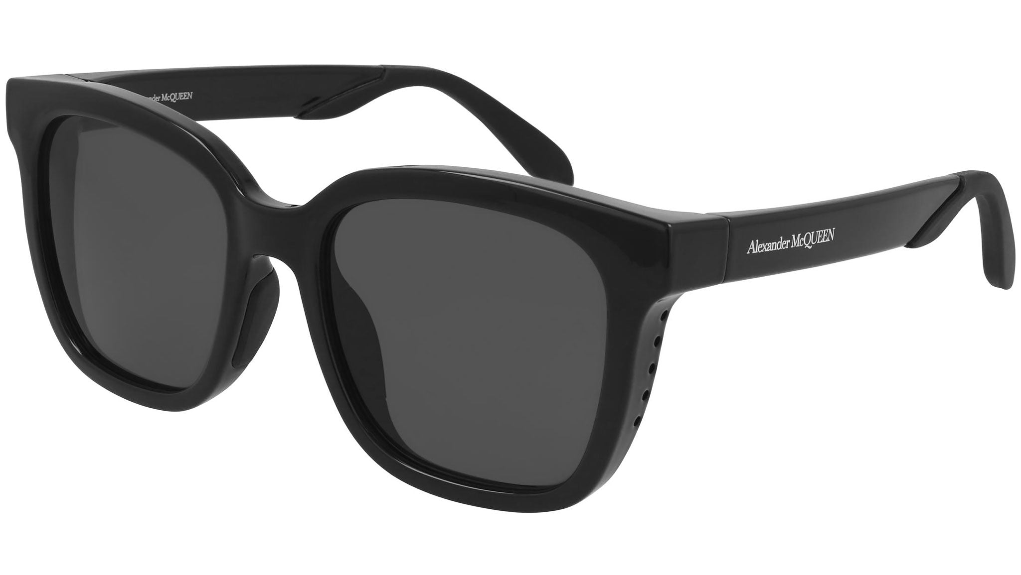 Occhiali da sole ALEXANDER MCQUEEN AM0295SK Shiny black front and black rubber nose pads