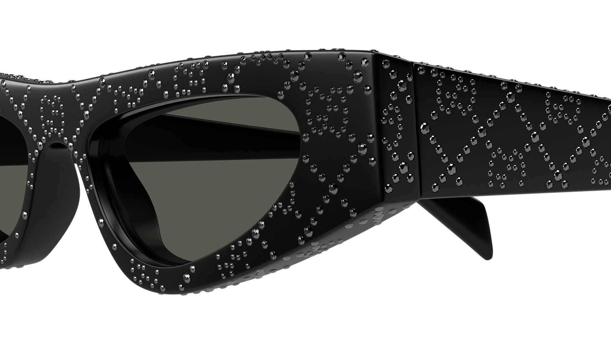 Occhiali da sole GUCCI GG1779S Shiny black with jet hematite strass all over and shiny black color