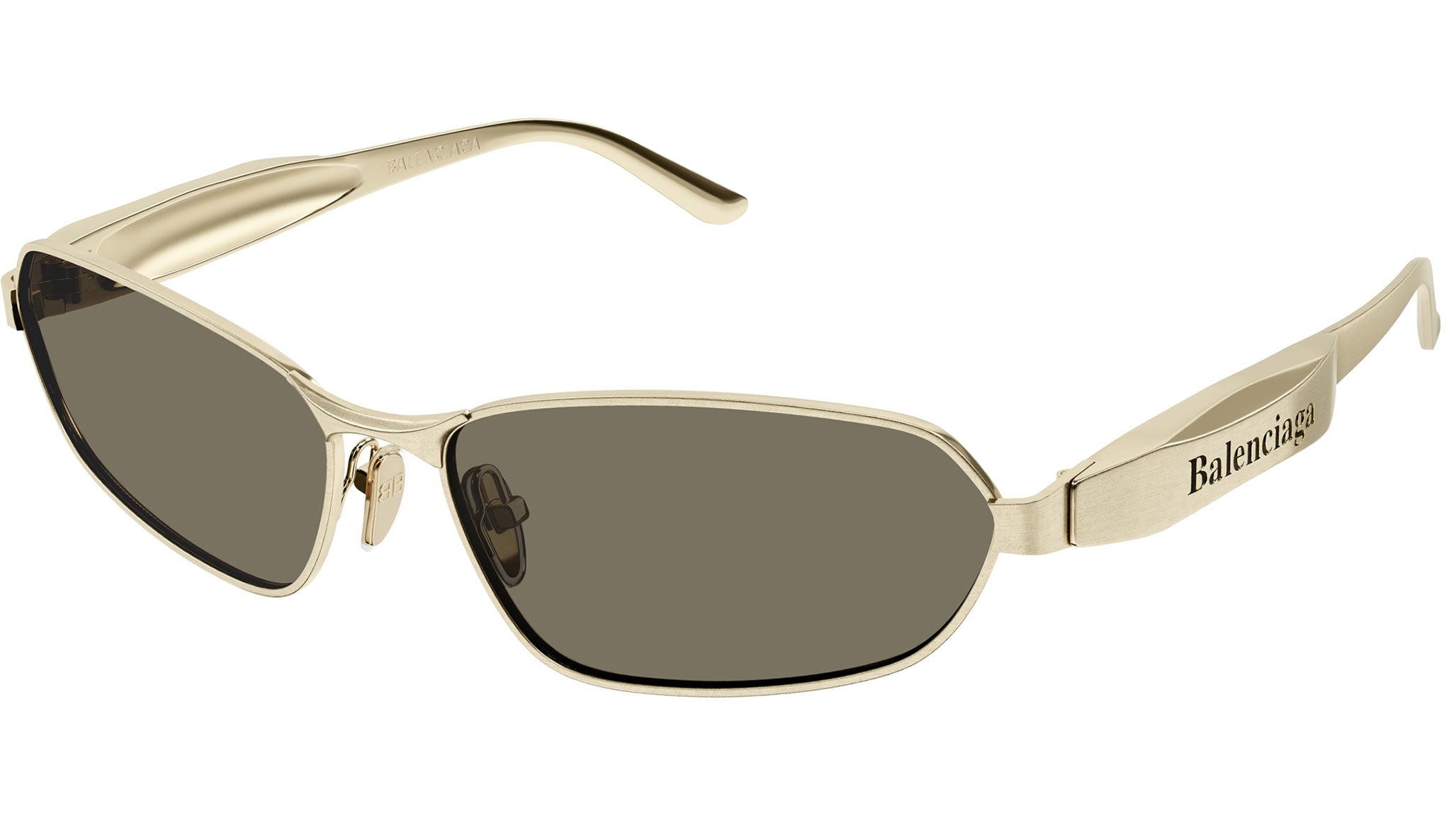 Occhiali da sole BALENCIAGA BB0355S Shiny horizontal brushed light gold