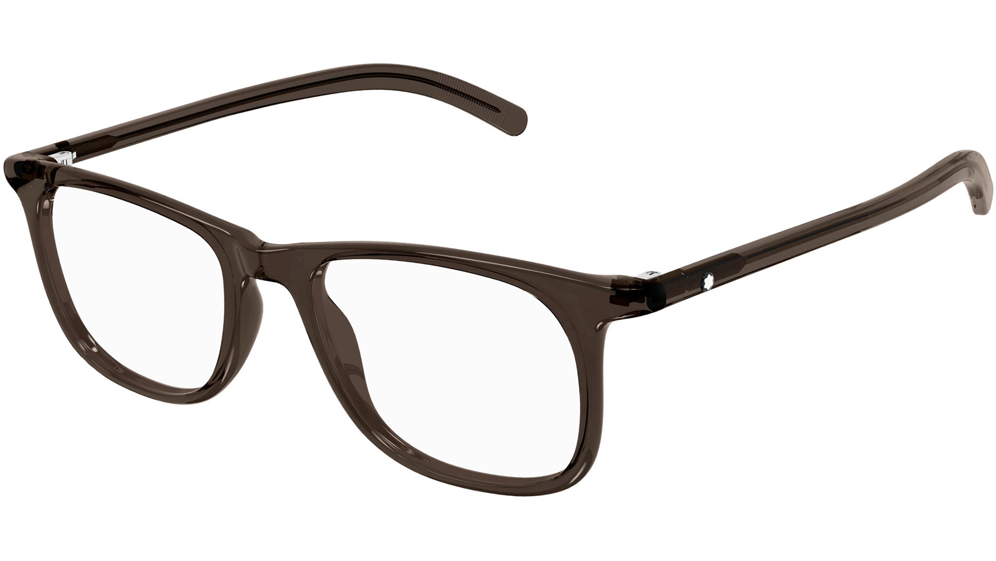 Occhiali da vista MONTBLANC MB0351O Shiny transparent dark brown